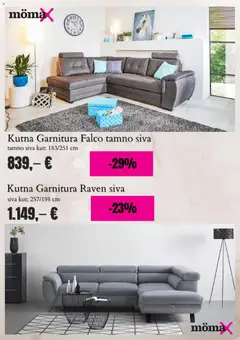 Mömax Katalog - Pregled kataloga iz trgovine Mömax, vrijedi od 05.10.2026 | Stranica: 6 | Proizvodi: Kutna garnitura