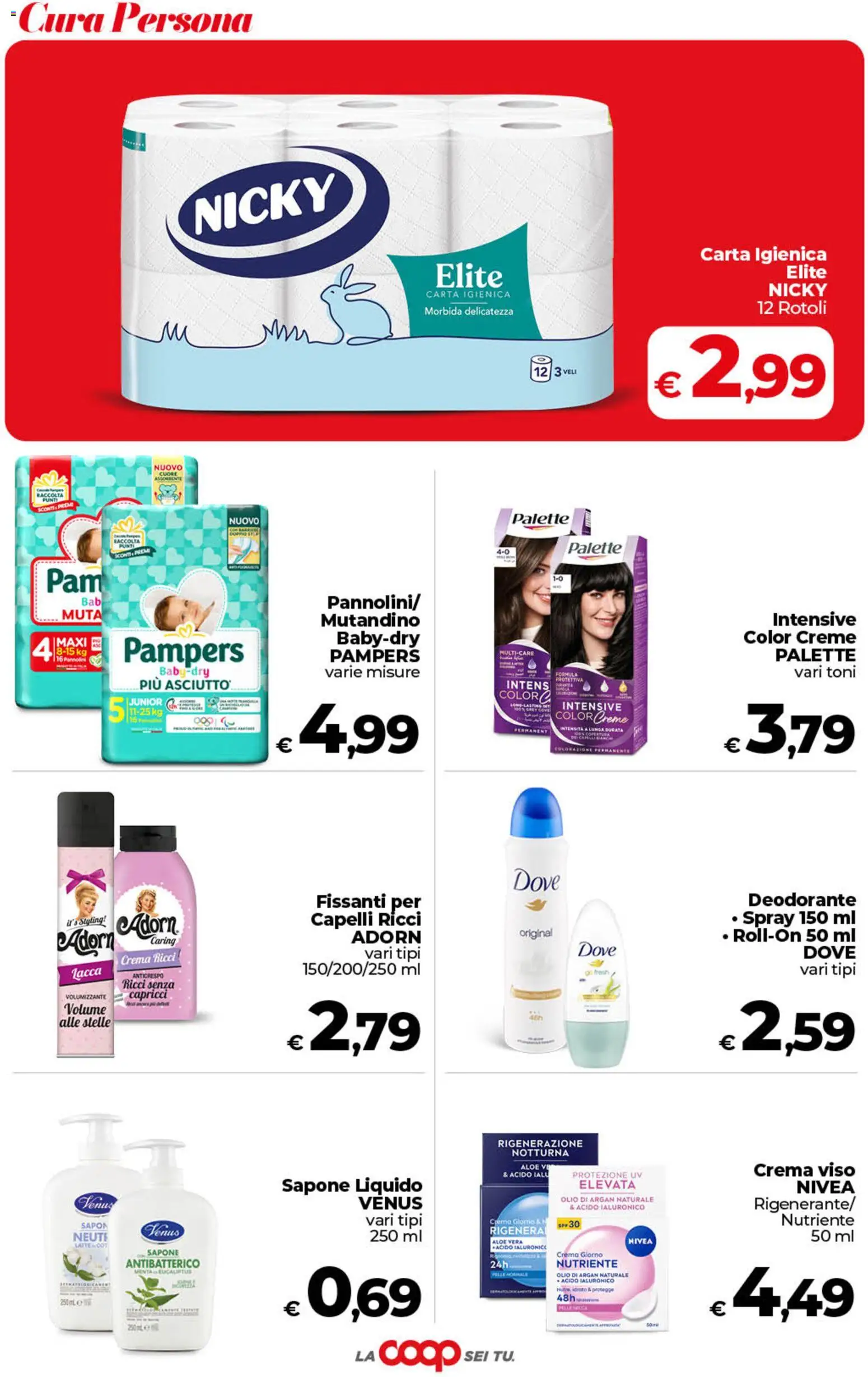 Volantino COOP del 10/07/2026 | Pagina: 37 | Prodotti: Sapone, Pampers, Menta, Aloe vera