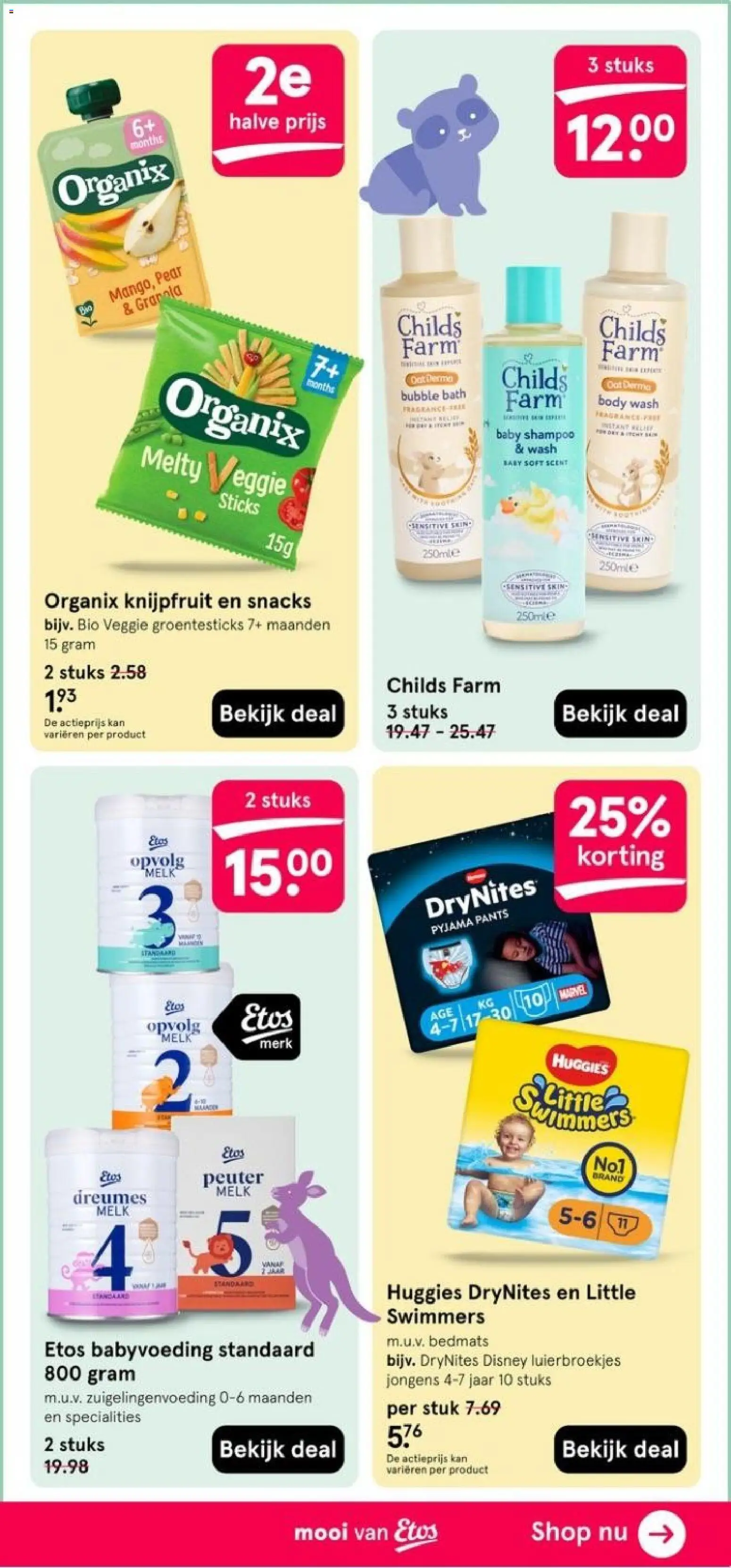 {H1} | Pagina: 47 | Producten: Snacks, Melk, Pyjama, Kan