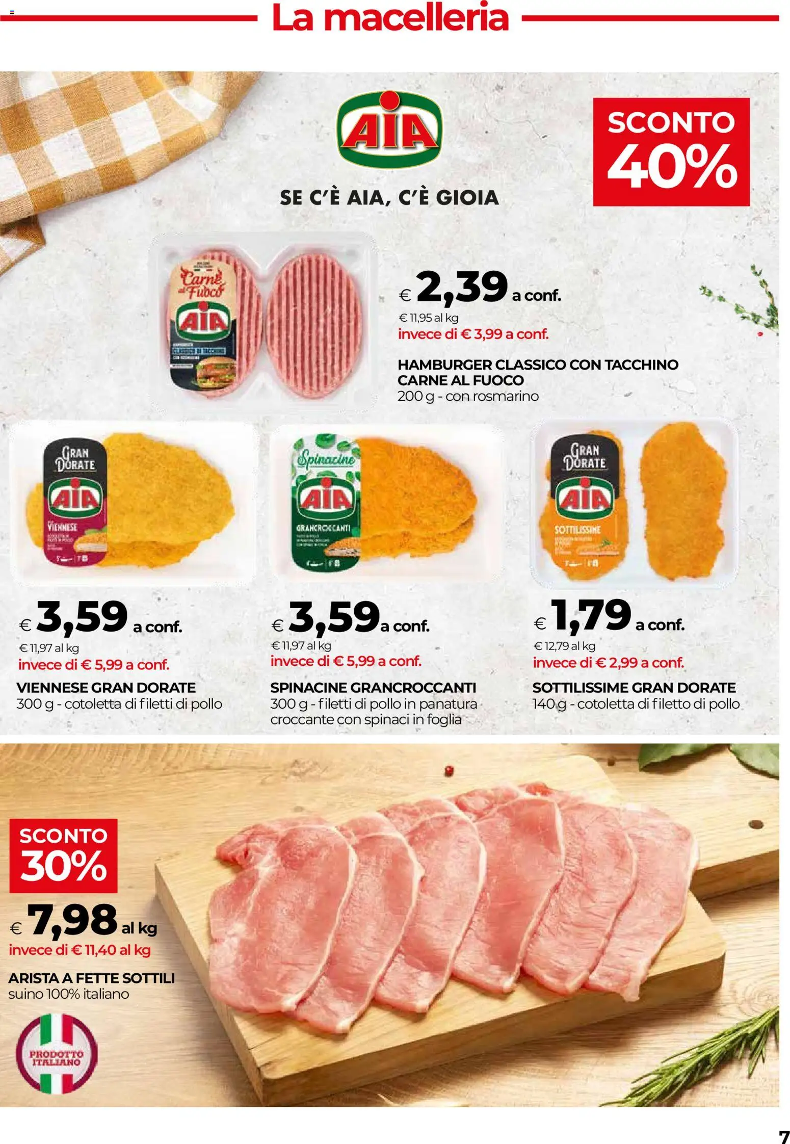 Volantino COOP del 23/07/2026 | Pagina: 7 | Prodotti: Rosmarino, Pollo, Suino, Hamburger