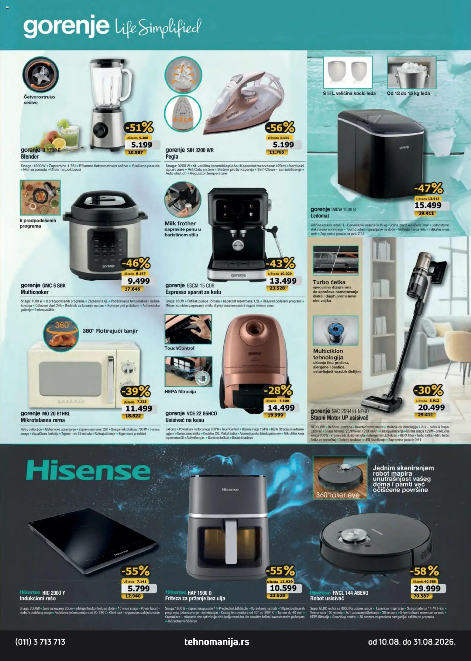 Tehnomanija katalog - važi od 10.08.2026 | Strana: 9 | Proizvode: Led, HEPA filter, Sto, Blender