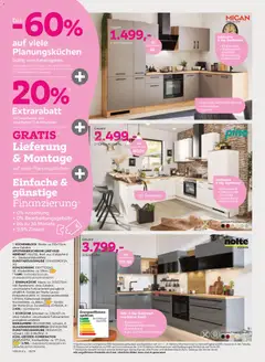Mömax Prospekt ab 14.09.2026 gültig | Seite: 8 | Produkte: Küchenblock, Kochfeld, Backofen, Kühlgefrierkombination