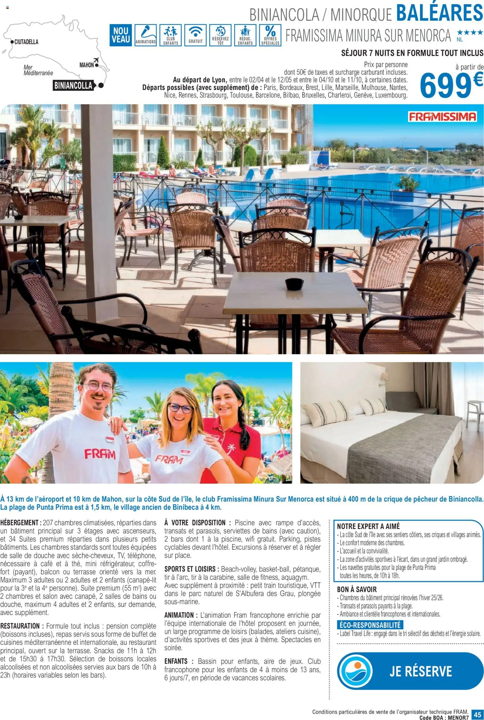 {H1} | Page: 45 | Produits: Boissons, Buffet, Douche, Jeux