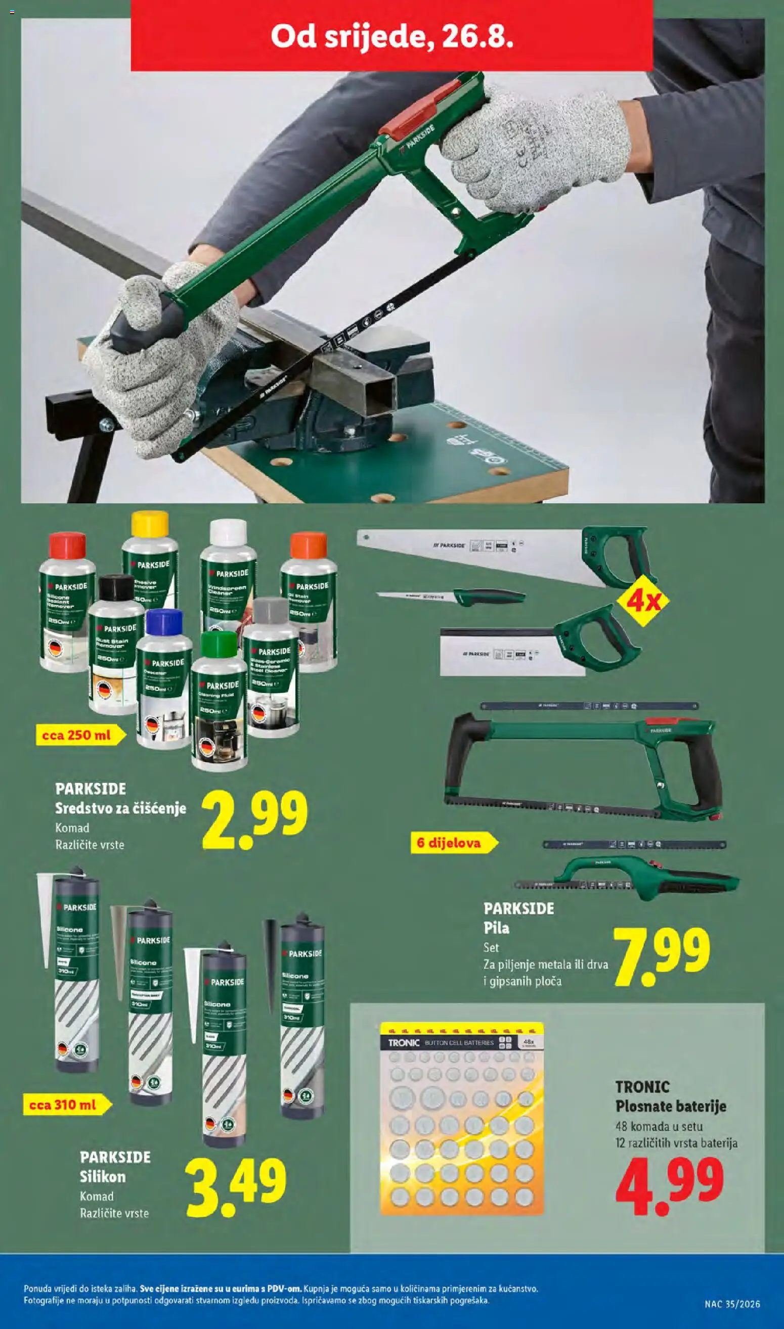 Lidl katalog | vrijedi od 24.08.2026 | Stranica: 37 | Proizvodi: Baterija, Baterije, Pila, Parkside