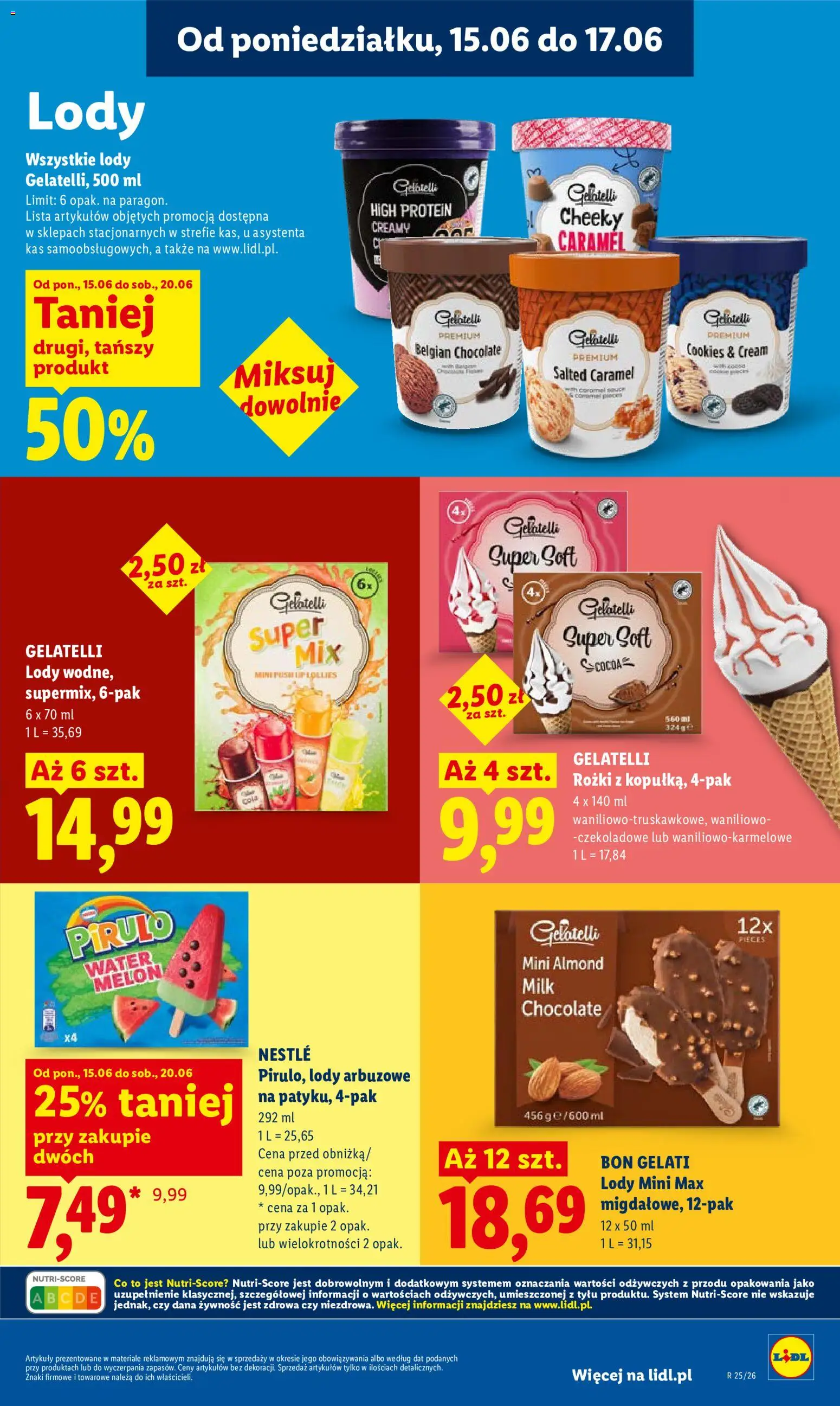 Lidl gazetka od 15.06.2026 | Strona: 75 | Produkty: Melon, Lody mini, Lody