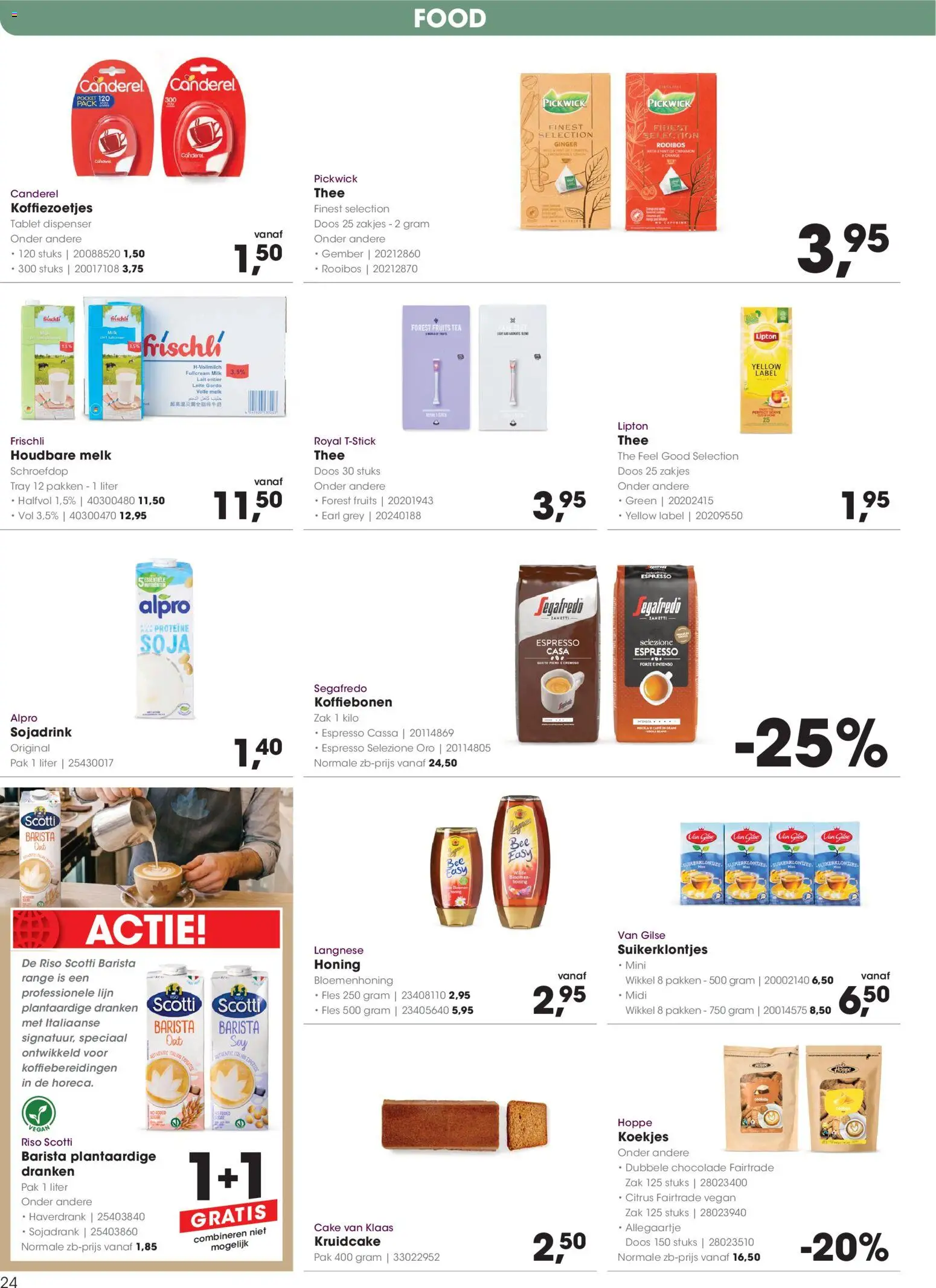 {H1} | Pagina: 24 | Producten: Chocolade, Honing, Thee, Fles