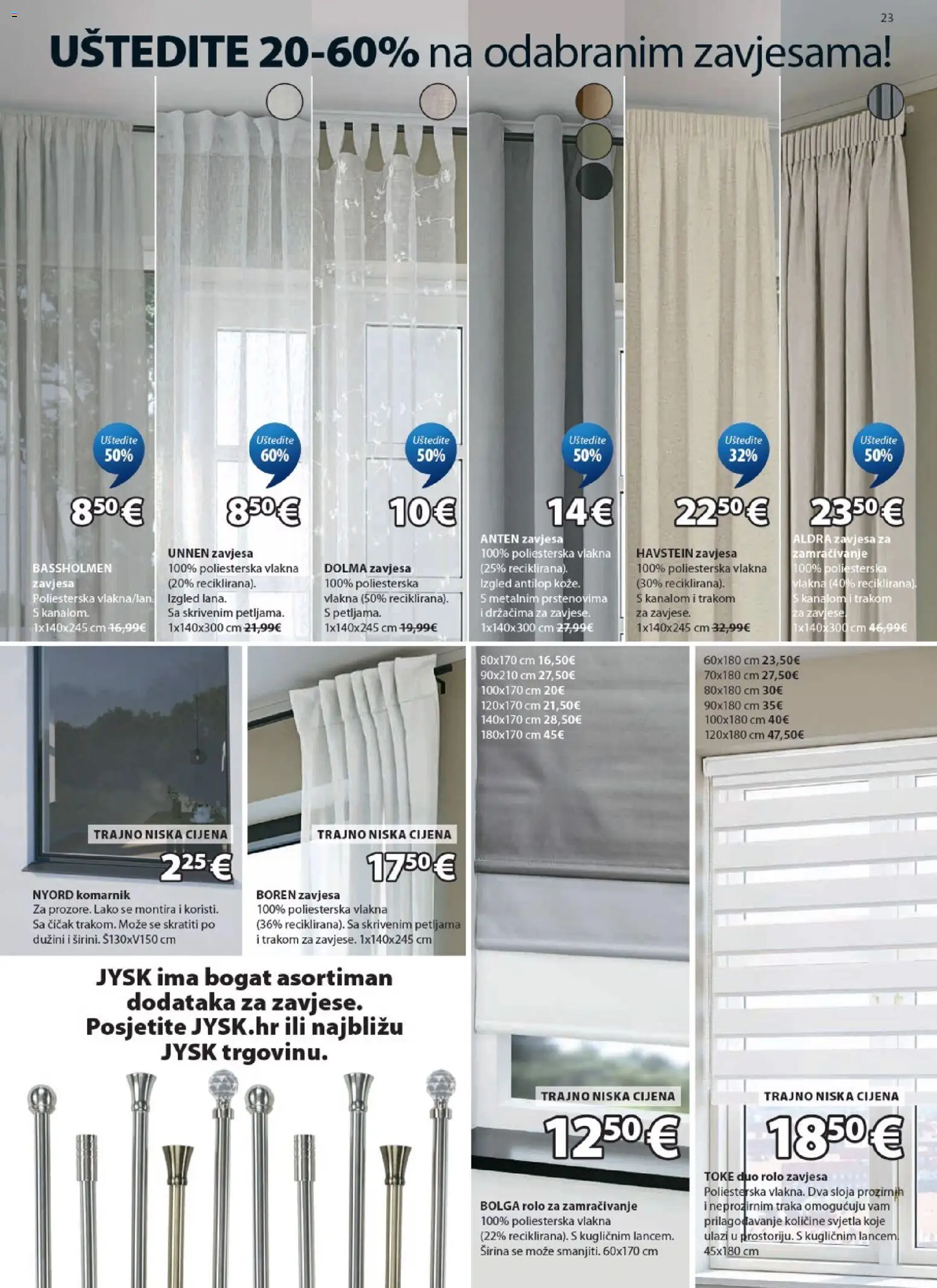 JYSK katalog | vrijedi od 03.06.2026 | Stranica: 23 | Proizvodi: Rolo zavjesa, Zavjesa
