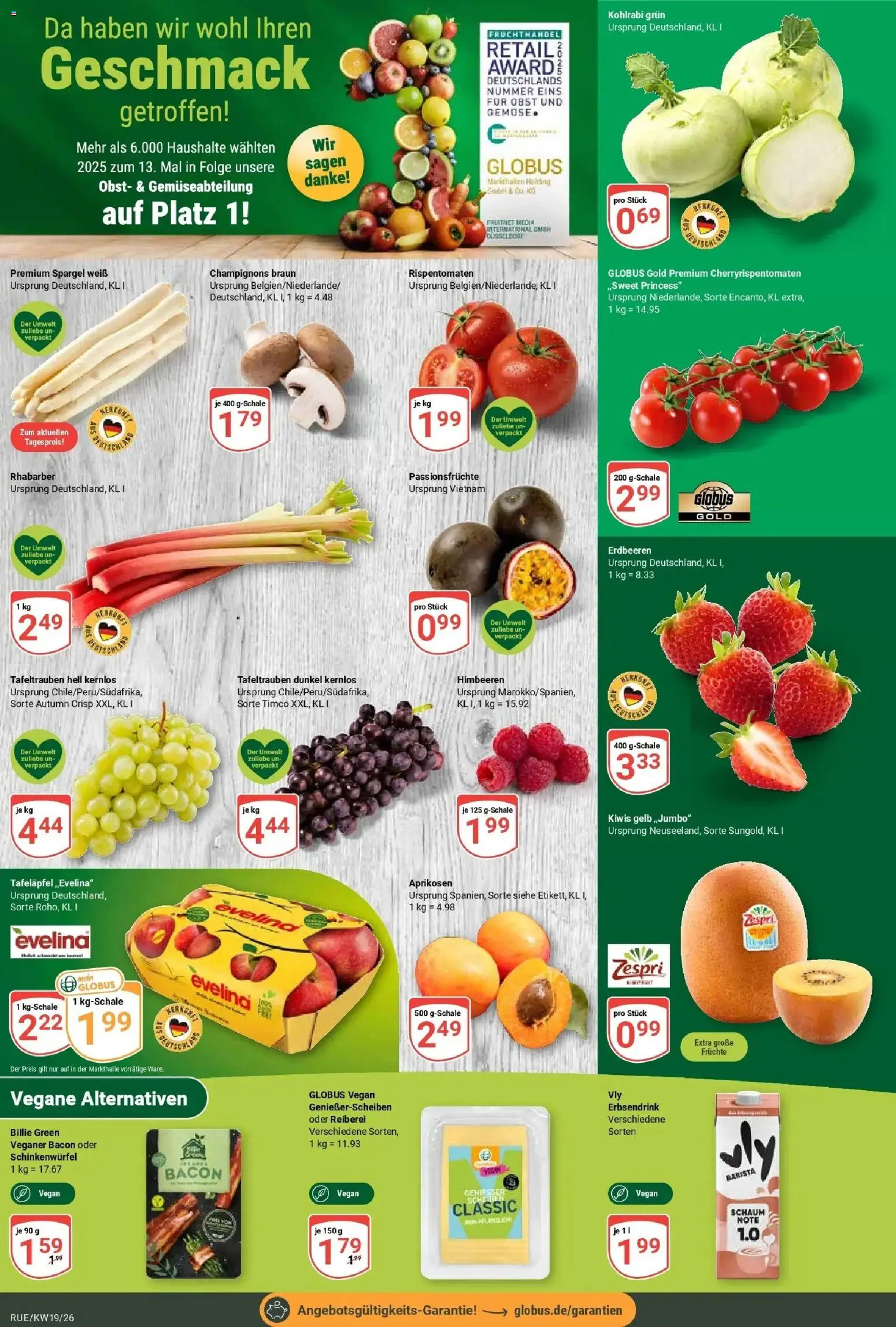 Globus Prospekt Rüsselsheim	 – gültig ab 04.05.2026 | Seite: 7 | Produkte: Himbeeren, Champignons, Rhabarber, Erdbeeren