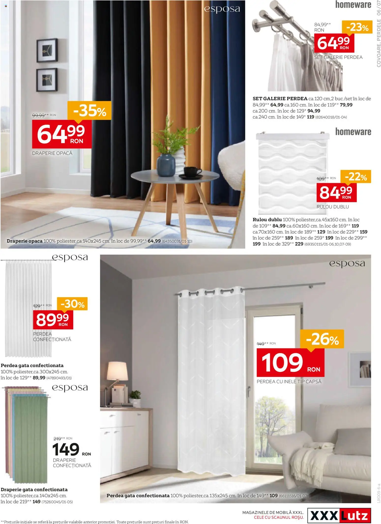 Noul catalog XXXLutz – valabil de la 07.09.2026 | Pagină: 7 | Produse: Perdea, Tip