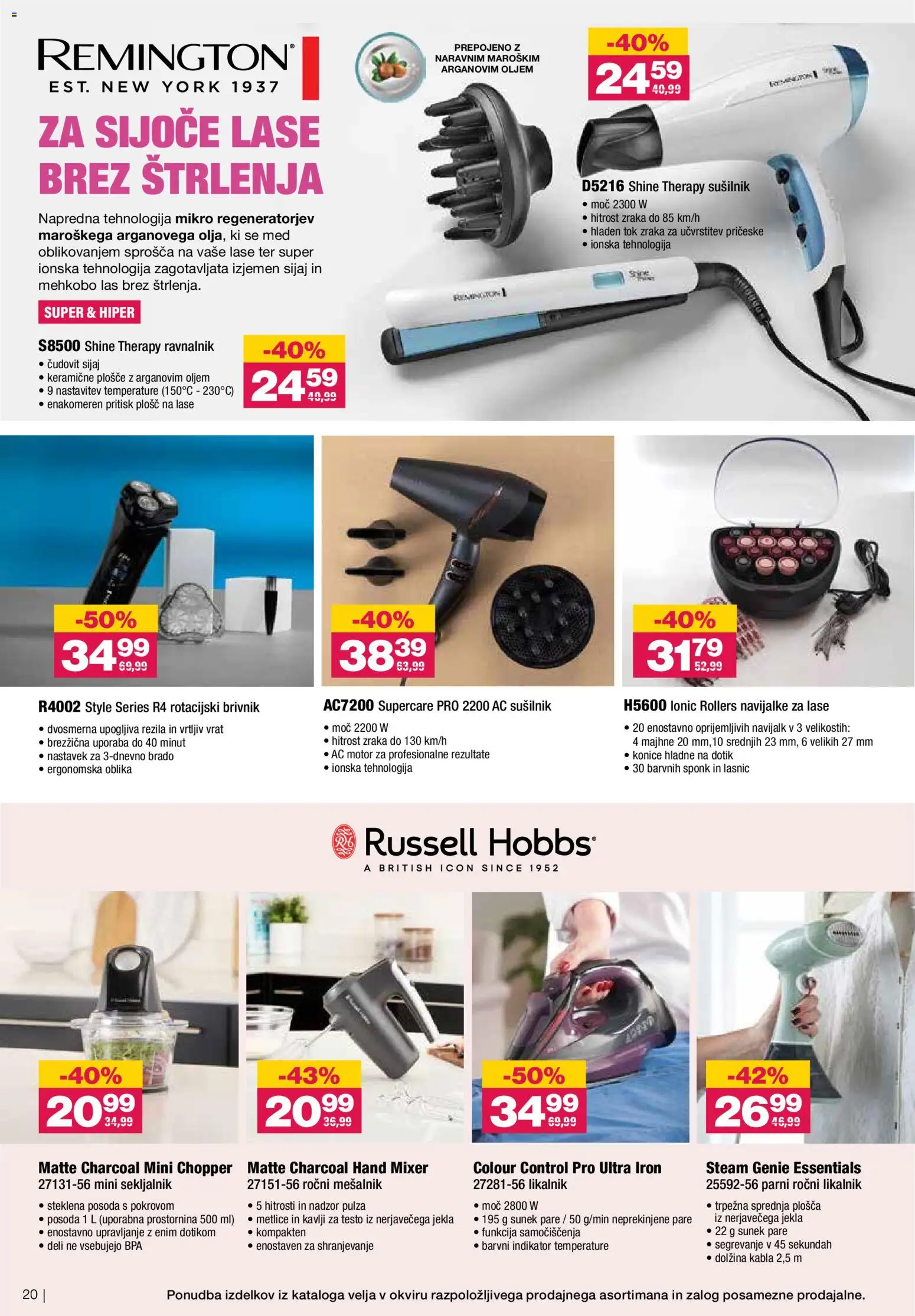 Novi Mercator katalog ponudbe – veljaven od 10.06.2026 | Stran: 20 | Izdelki: Mesalnik, Likalnik, Brivnik