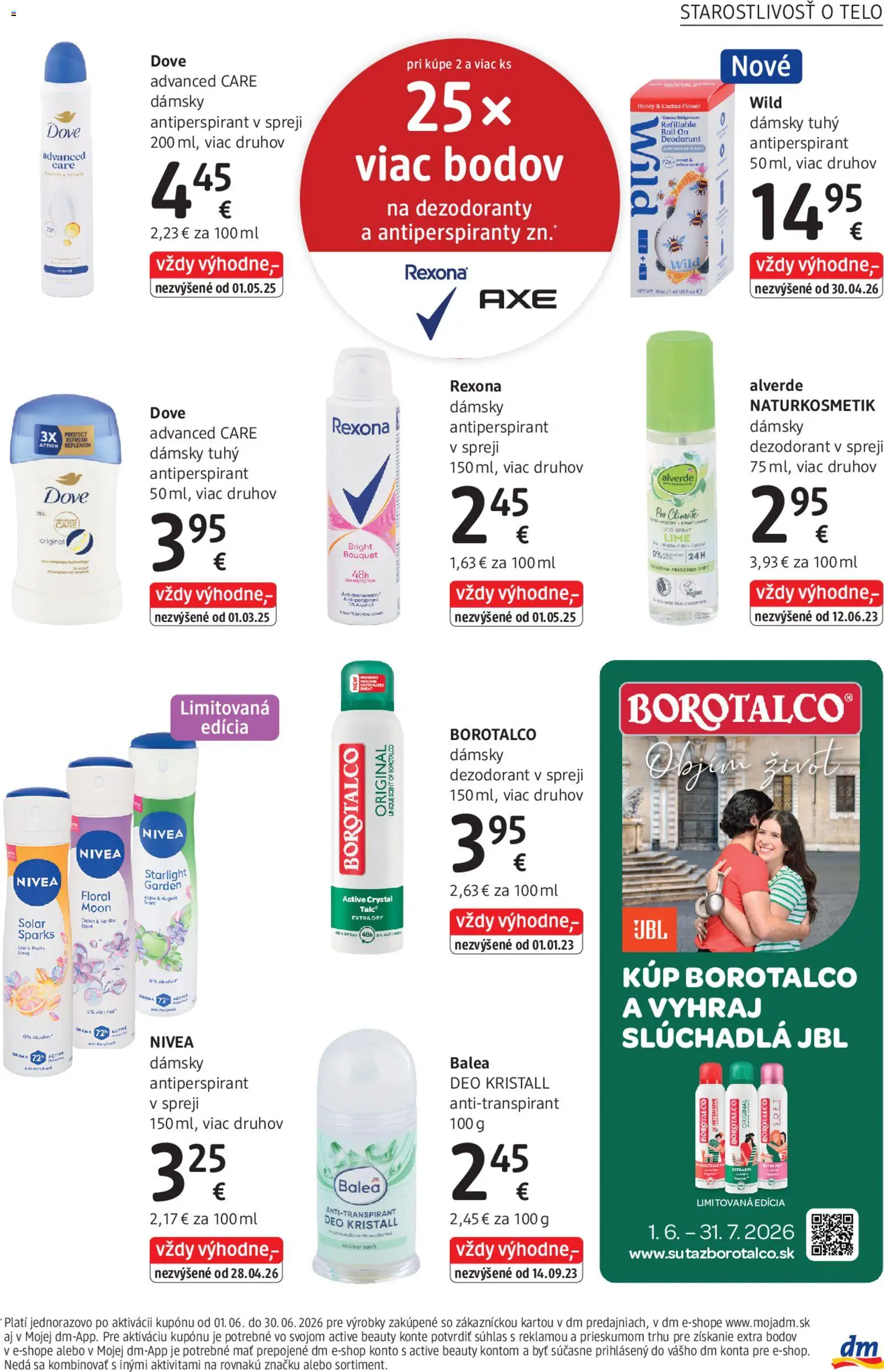 Nové dm drogerie akcie – leták je platný od 01.06.2026 | Strana: 17 | Produkty: Slúchadlá, Nivea, Apple, Antiperspirant