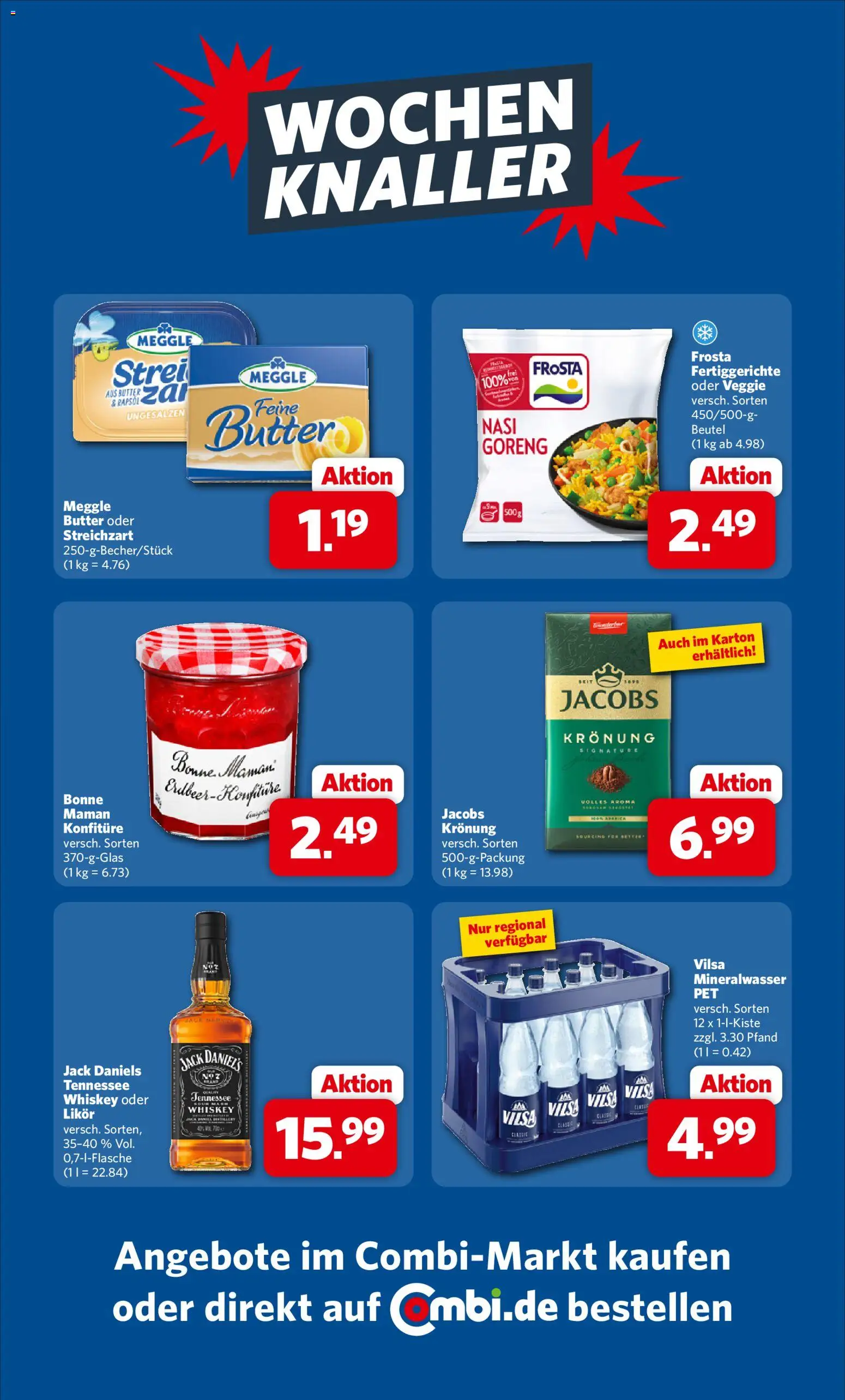 Combi Prospekt – gültig ab 06.07.2026 | Seite: 30 | Produkte: Likör, Jack Daniel's, Mineralwasser, Fertiggerichte