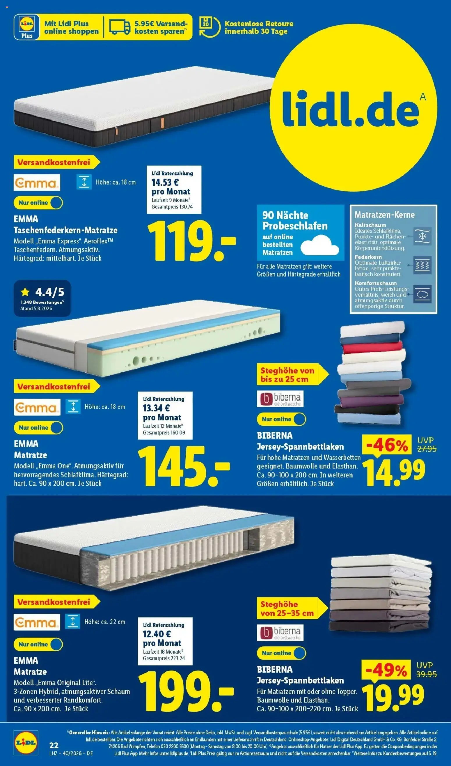 Lidl Prospekt München-laim (ab 28.09.2026) zum Blättern » Angebote | Seite: 38 | Produkte: Matratze, Bettwäsche, Bad, Telefon