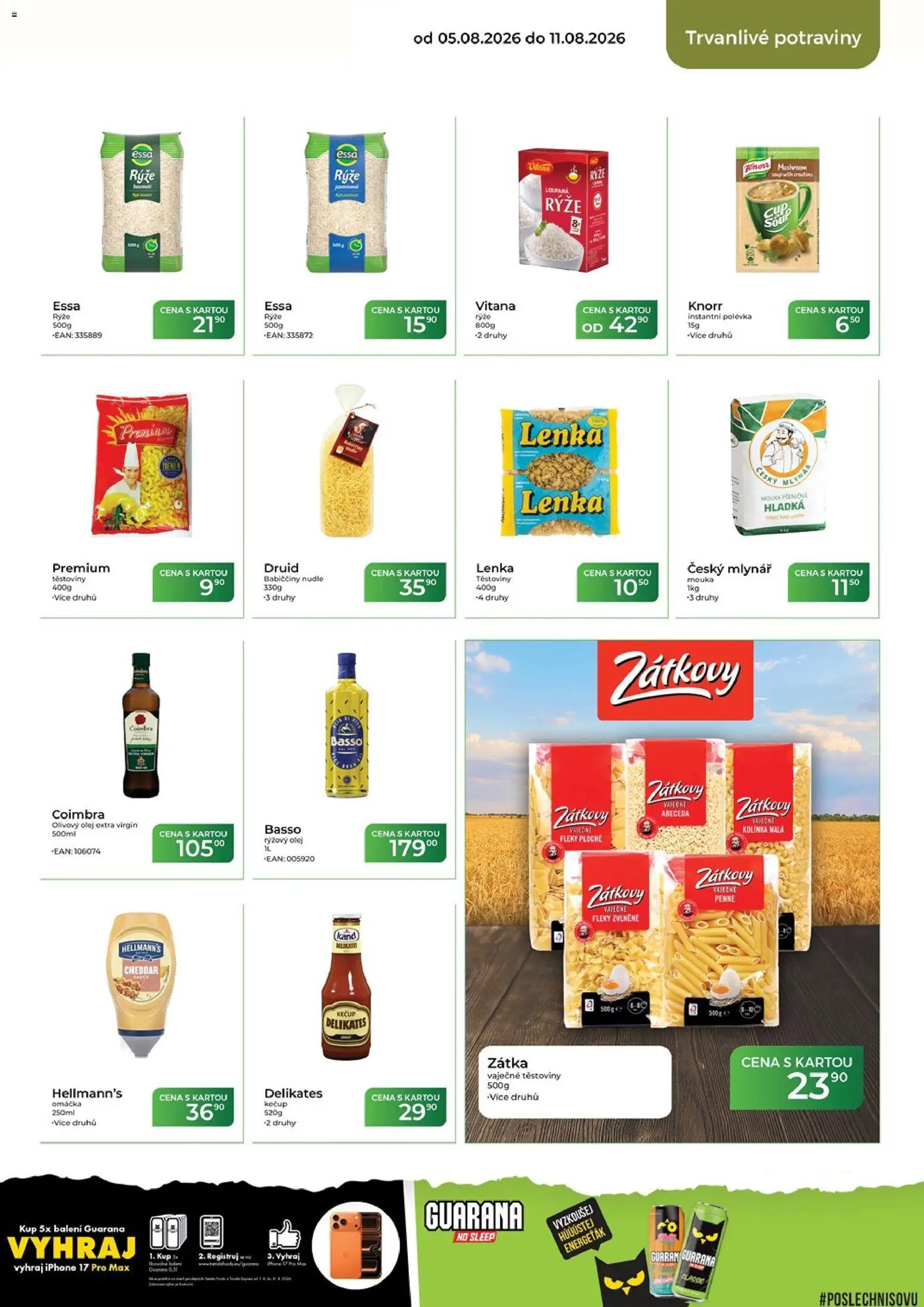 Tamda Foods leták od 05.08.2026 | Strana: 39 | Produkty: Olivový olej, Olej, Hellmann's, Nudle
