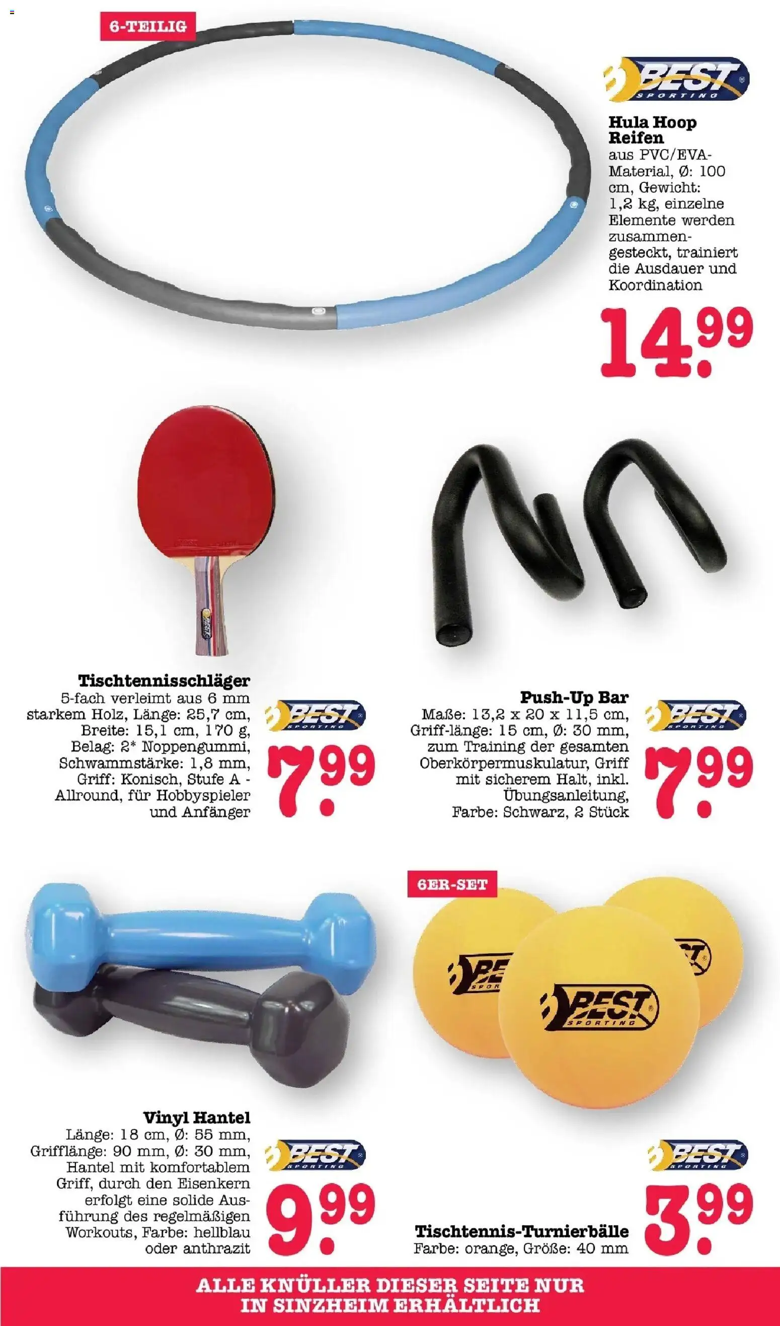 Edeka Prospekt Bühlertal (ab 10.08.2026) » Angebote Online | Seite: 66 | Produkte: Gewicht, Tischtennisschläger