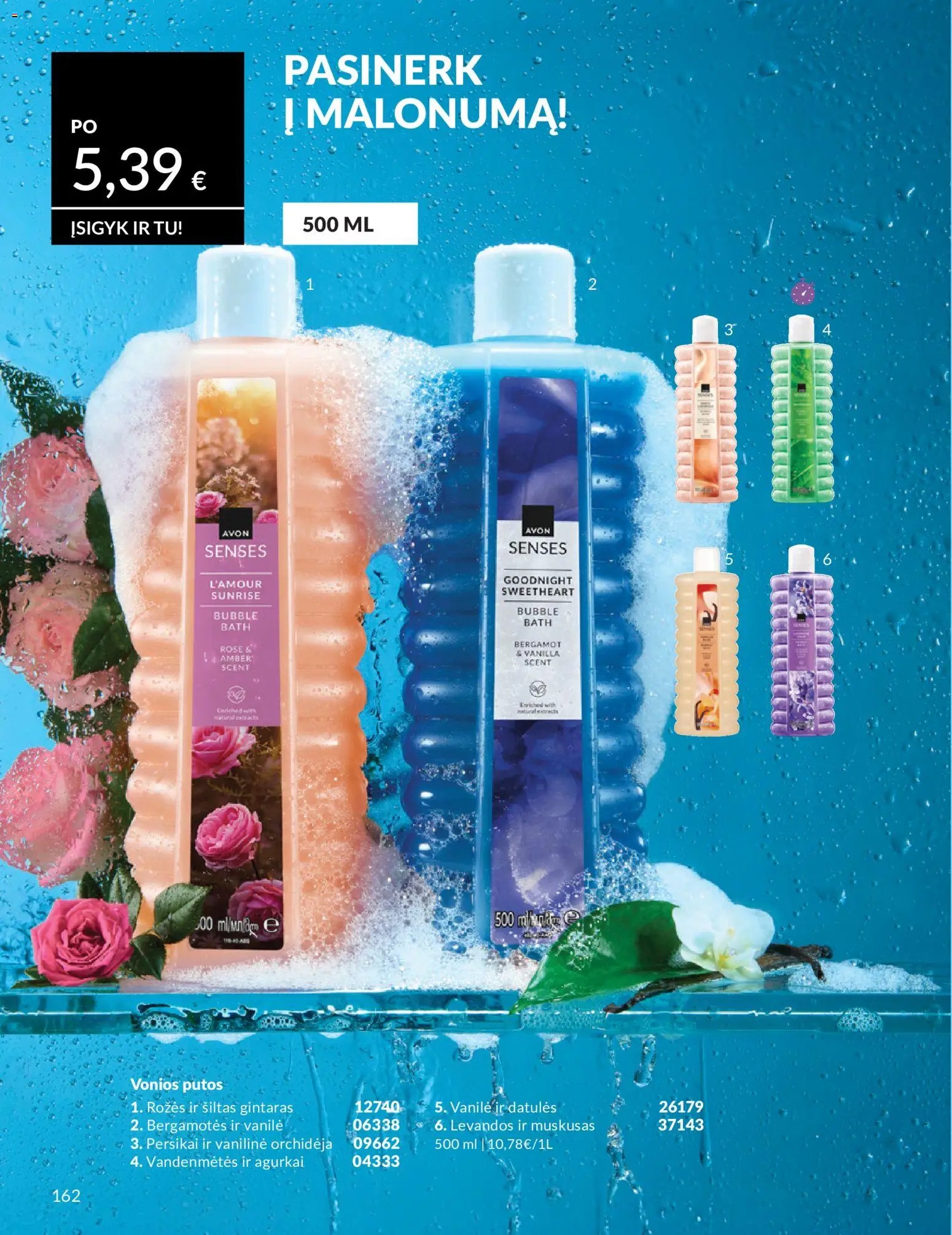 AVON akcijos nuo 01.05.2026 | Puslapis: 162 | Prekių: Agurkai, Vonios putos
