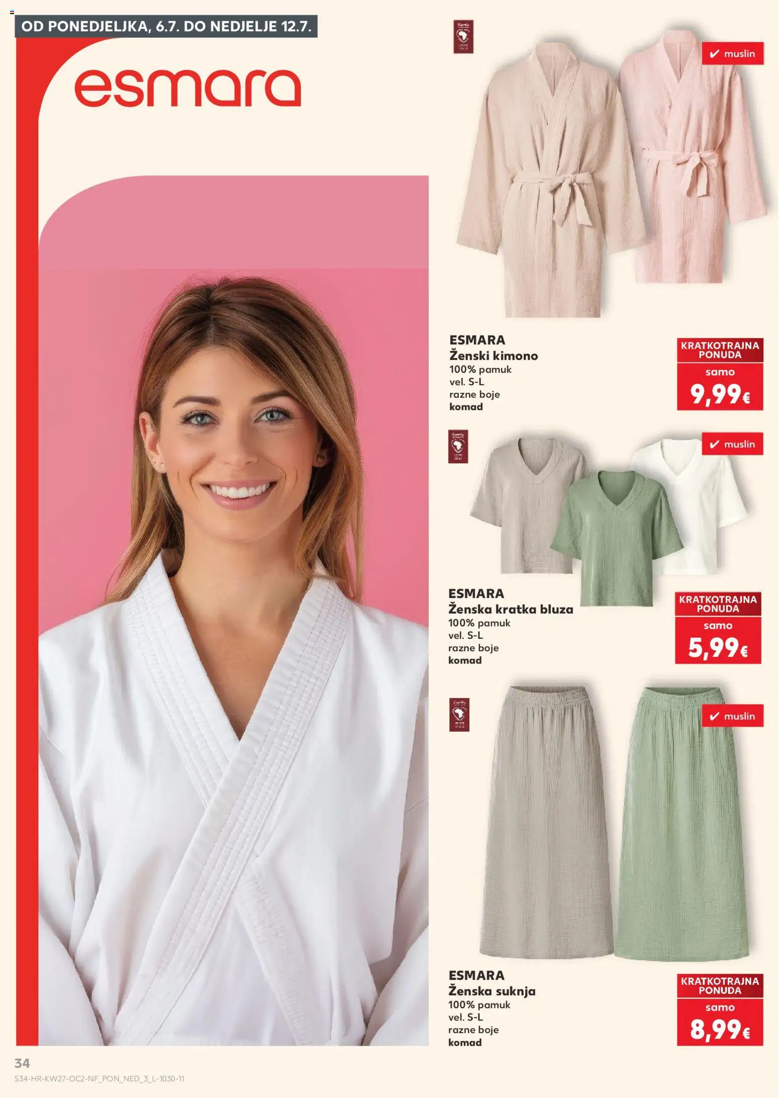 Kaufland katalog | vrijedi od 01.07.2026 | Stranica: 34 | Proizvodi: Kimono, Bluza