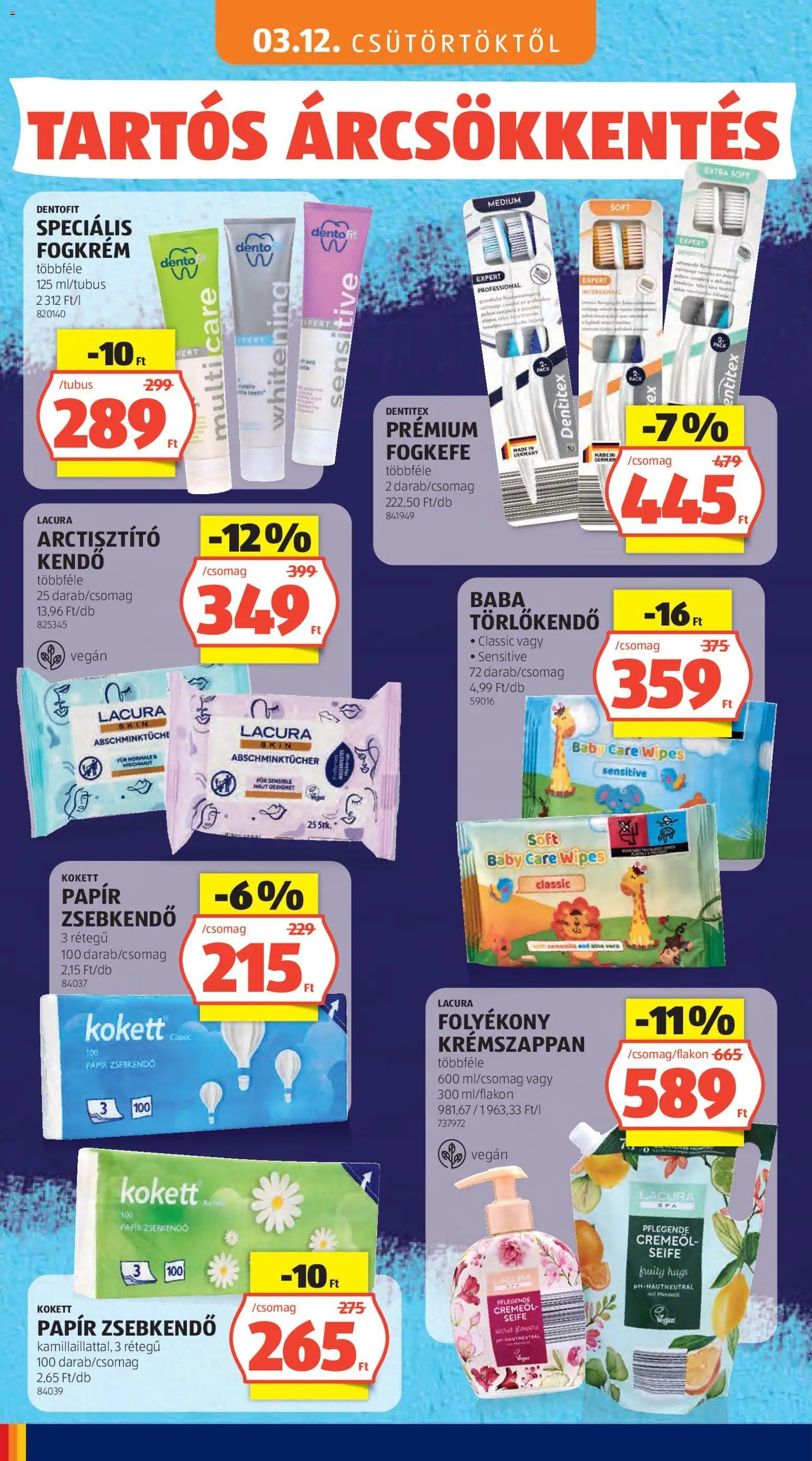 Aldi akciós ujság - amely érvényes a következő dátumtól: 03.05.2026 | Oldal: 52 | Termékek: Kendő, Törlőkendő, Arctisztító kendő, Aloe vera