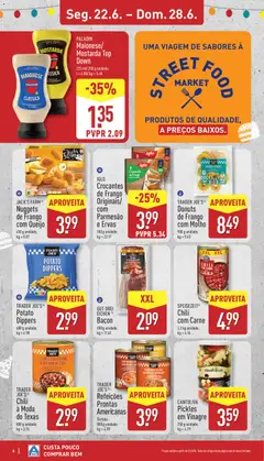 Pré-visualização Aldi folheto válido de 22.06.2026 | Página: 6 | Produtos: Vinagre, Top, Queijo, Nuggets