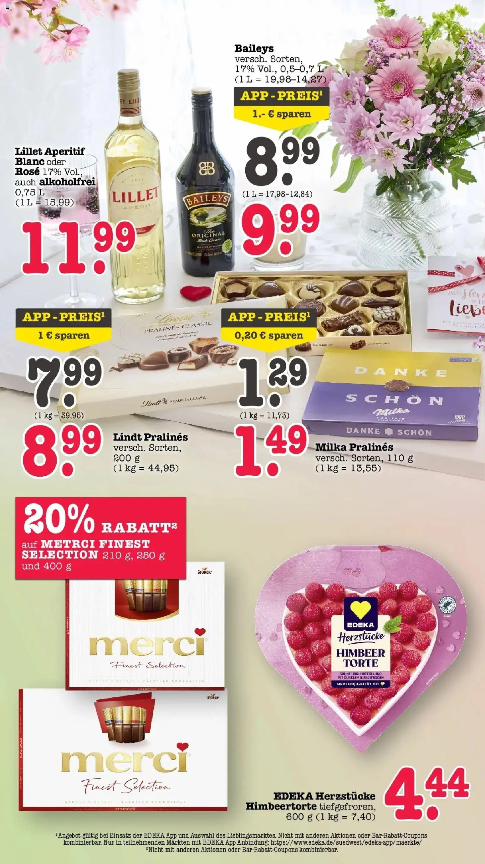 Edeka prospekt Bühlertal	 – gültig ab 04.05.2026 | Seite: 8 | Produkte: Merci, Lillet, Baileys, Lindt