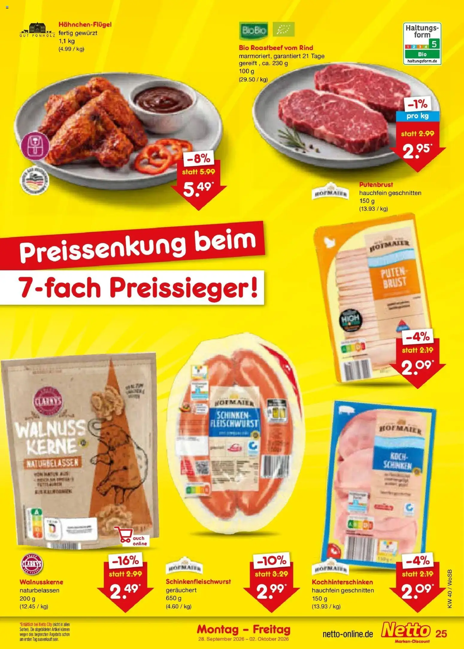Netto Marken-Discount Prospekt Mannheim – gültig ab 28.09.2026 | Seite: 35 | Produkte: Putenbrust, Roastbeef, Schinken