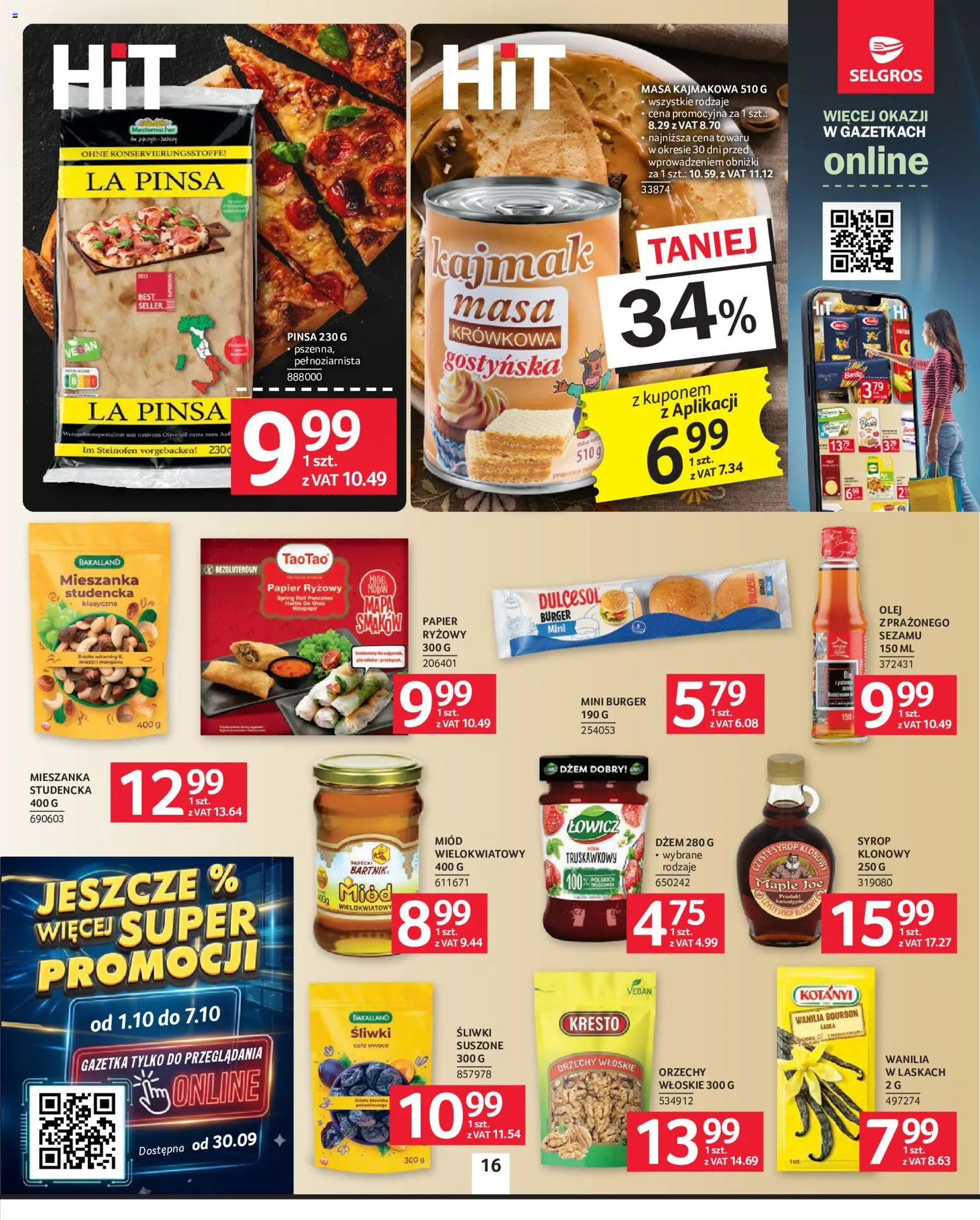 Selgros cash&carry gazetka od 24.09.2026 | Strona: 16 | Produkty: Olej ryżowy, Papier ryżowy, Śliwki, Pancakes