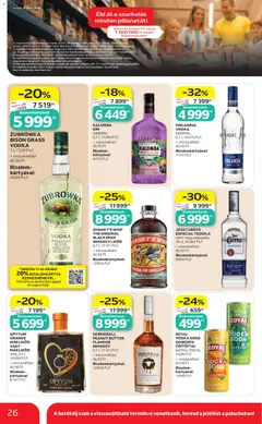 Auchan akciós újság - amely érvényes a következő dátumtól: 2026.06.25. | Oldal: 26 | Termékek: Whiskey, Tequila, Narancs, Gin
