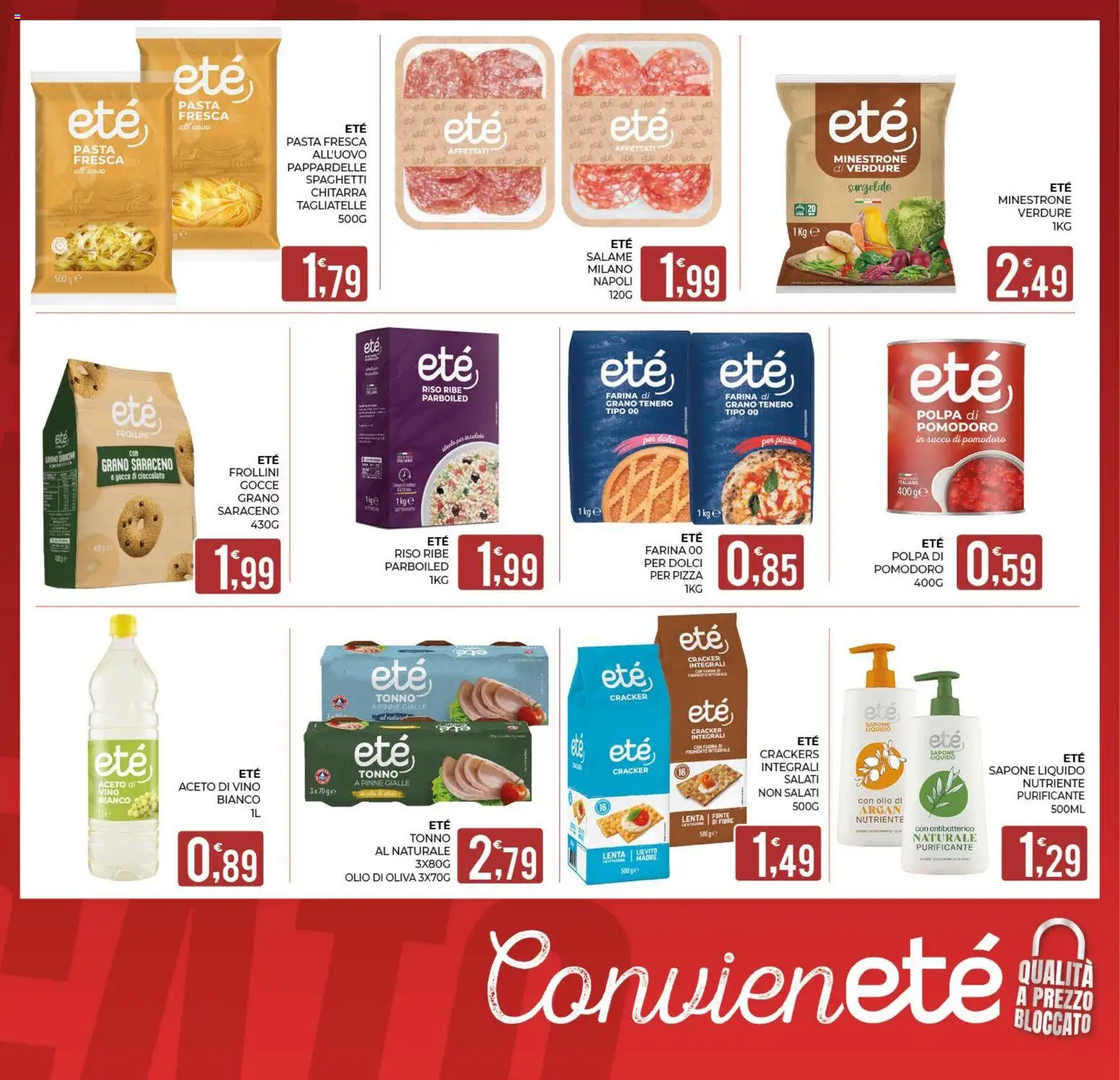 Volantino Eté del 22/09/2026 | Pagina: 14 | Prodotti: Sapone, Farina, Crackers, Frollini