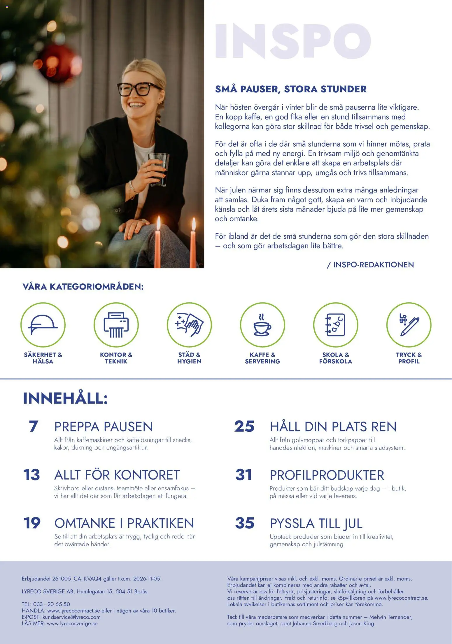 Lyreco reklamblad aktuell från 01/10/2026 | Sida: 2 | Produkter: Skrivbord, Galler, Kaffe, Häll