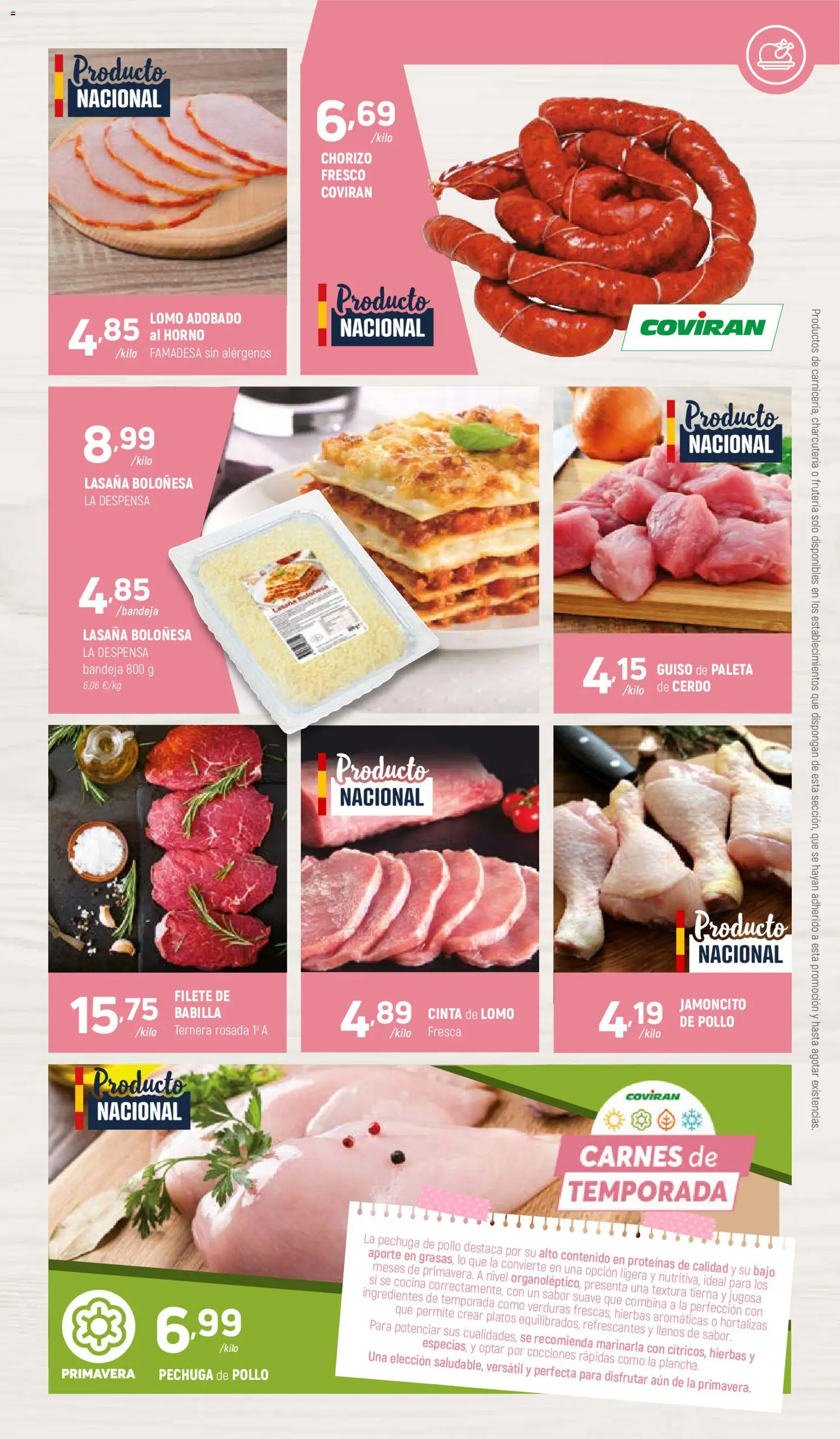 Coviran ofertas │ válido desde el 02.06.2026 | Página: 7 | Productos: Horno, Lasaña, Filete, Bandeja