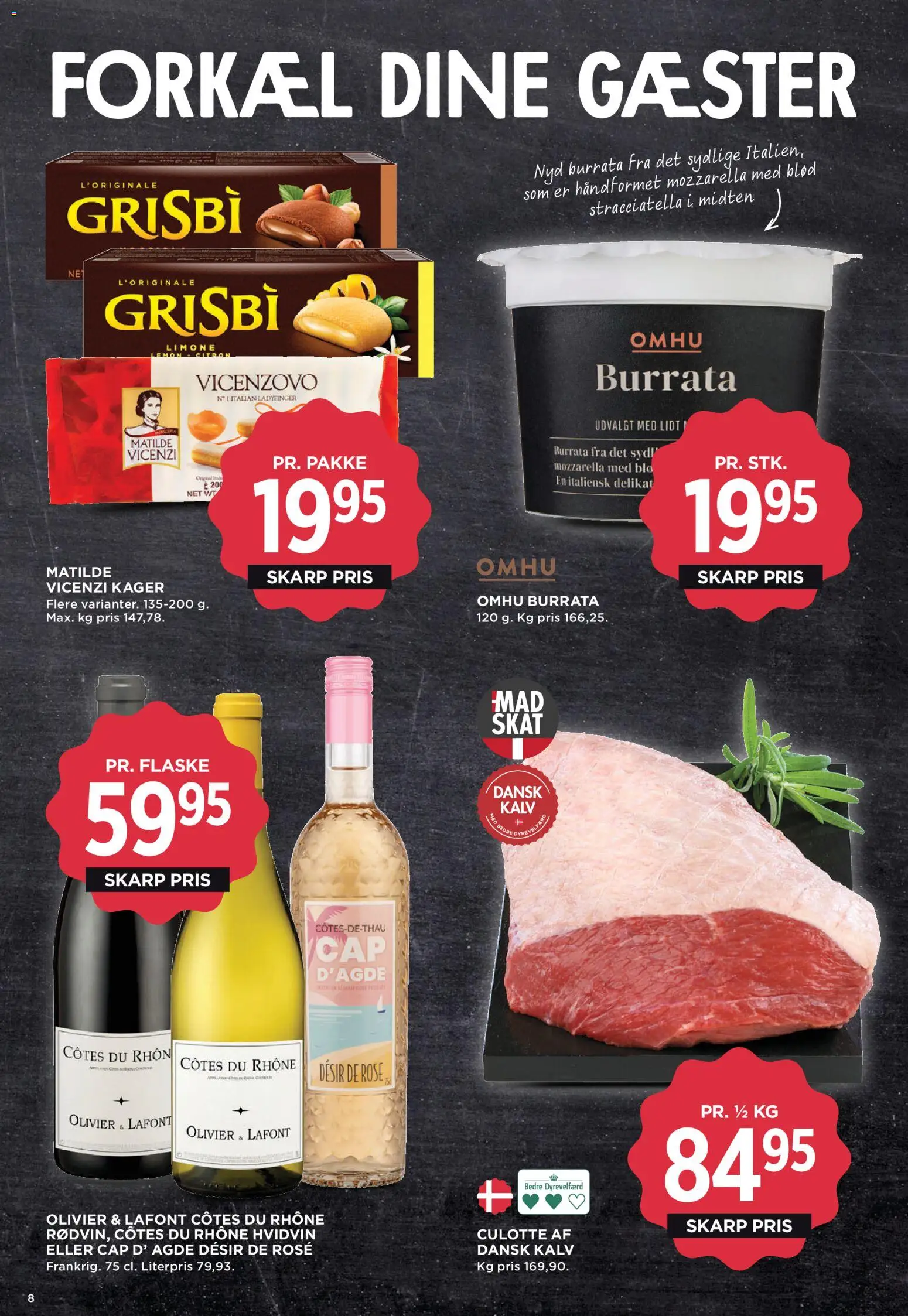 Meny tilbudsavis – gyldig fra 17/07/2026 | Side: 11 | Produkter: Hvidvin, Kager, Burrata, Søm