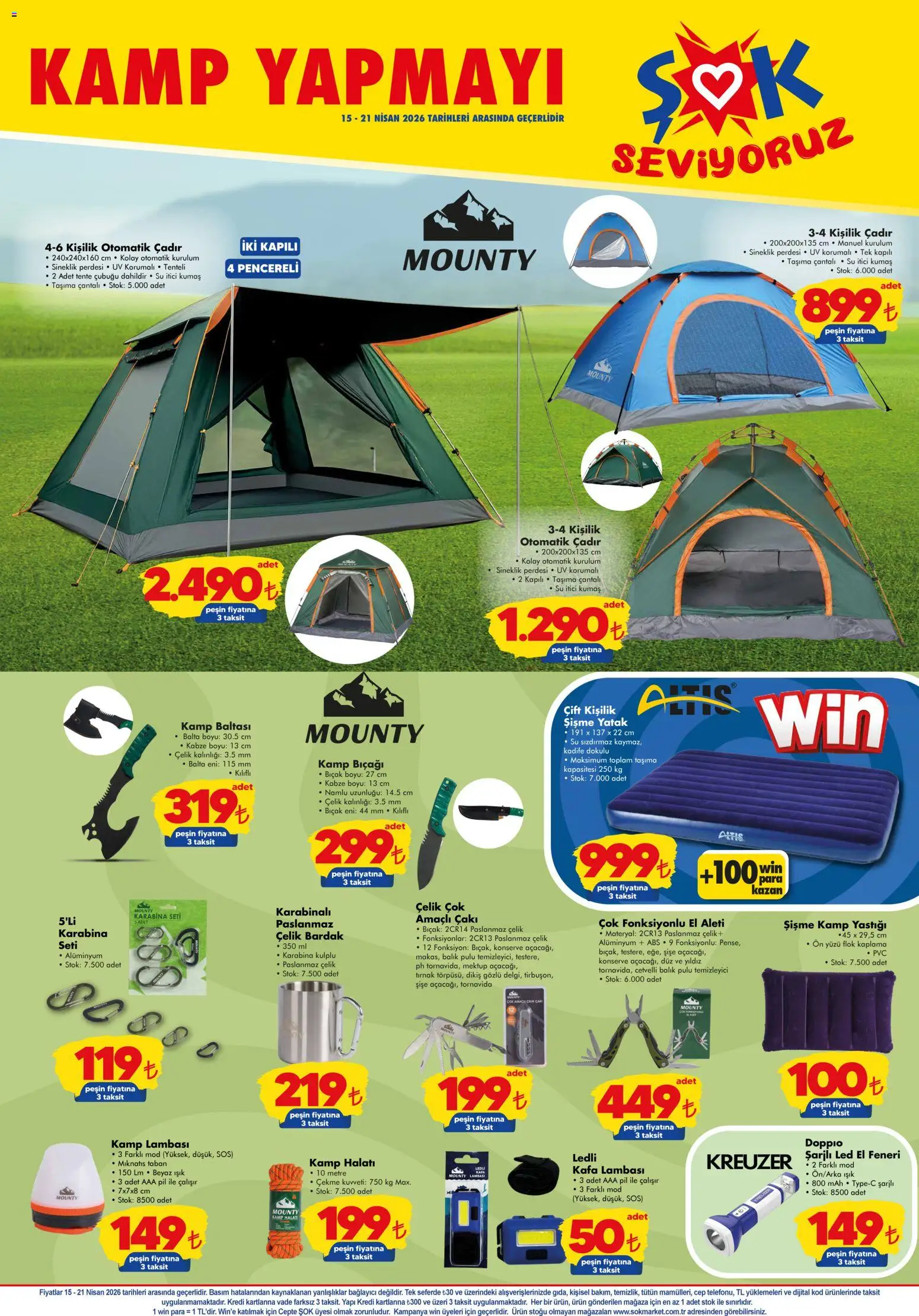 Şok Market Katalog - 15.04.2026 tarihinden itibaren geçerlidir | Sayfa: 6 | Ürünler: Yatak, Su, Zselatin, Bağlayıcı