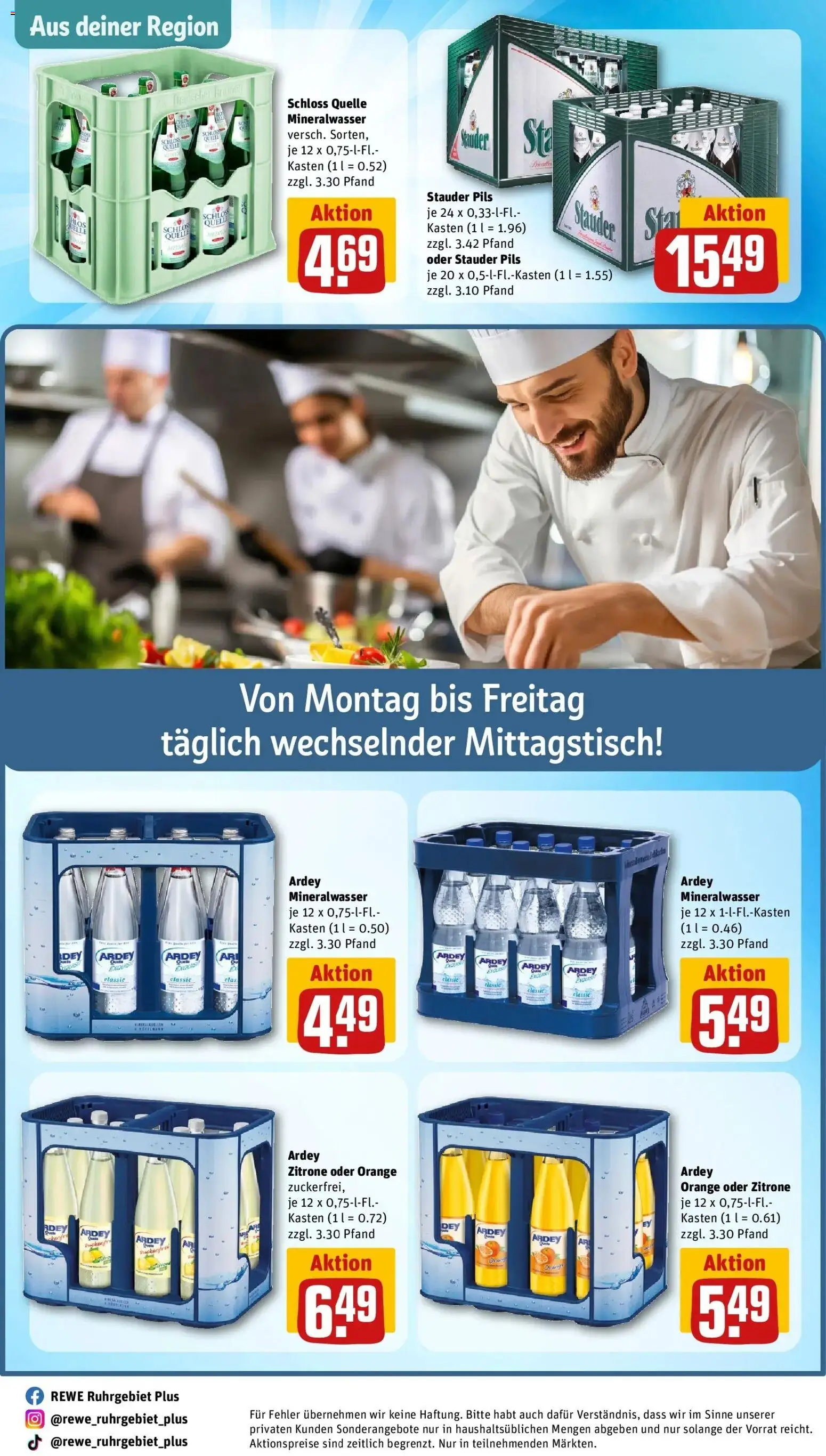 Rewe Prospekt Dortmund – gültig ab 03.08.2026 | Seite: 29 | Produkte: Pils, Mineralwasser, Zitrone