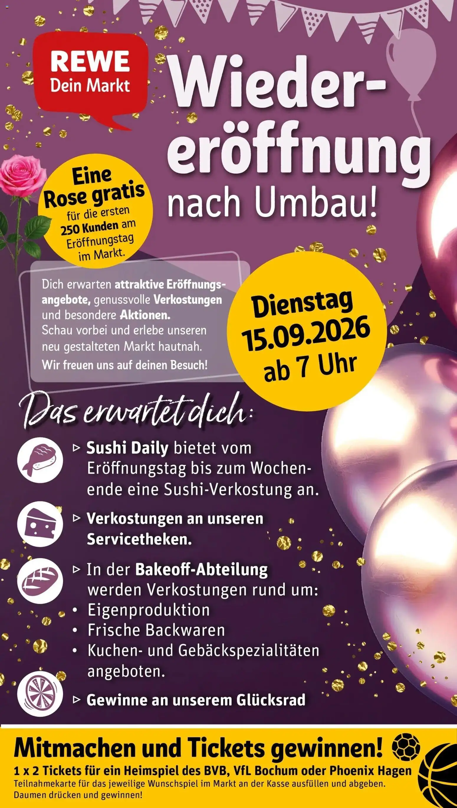 REWE Prospekt ab 14.09.2026 zum Blättern » Angebote | Seite: 1 | Produkte: Kuchen, Uhr