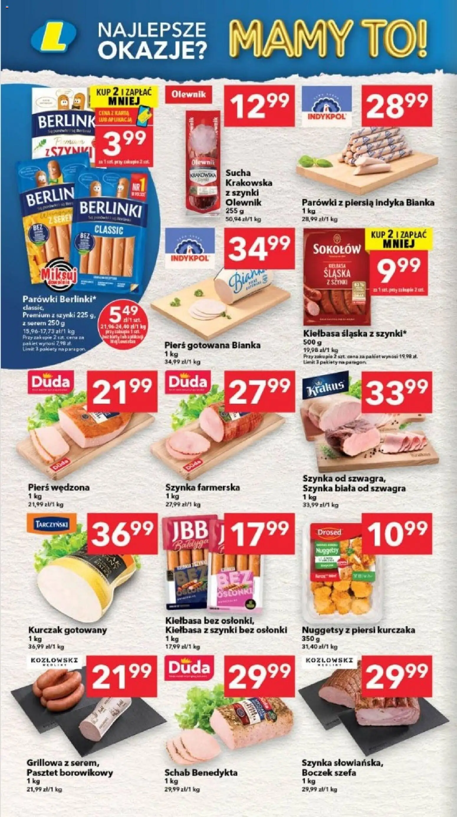 Lewiatan gazetka - Gdańsk od 18.06.2026 | Strona: 2 | Produkty: Kiełbasa, Parówki, Szynka, Boczek