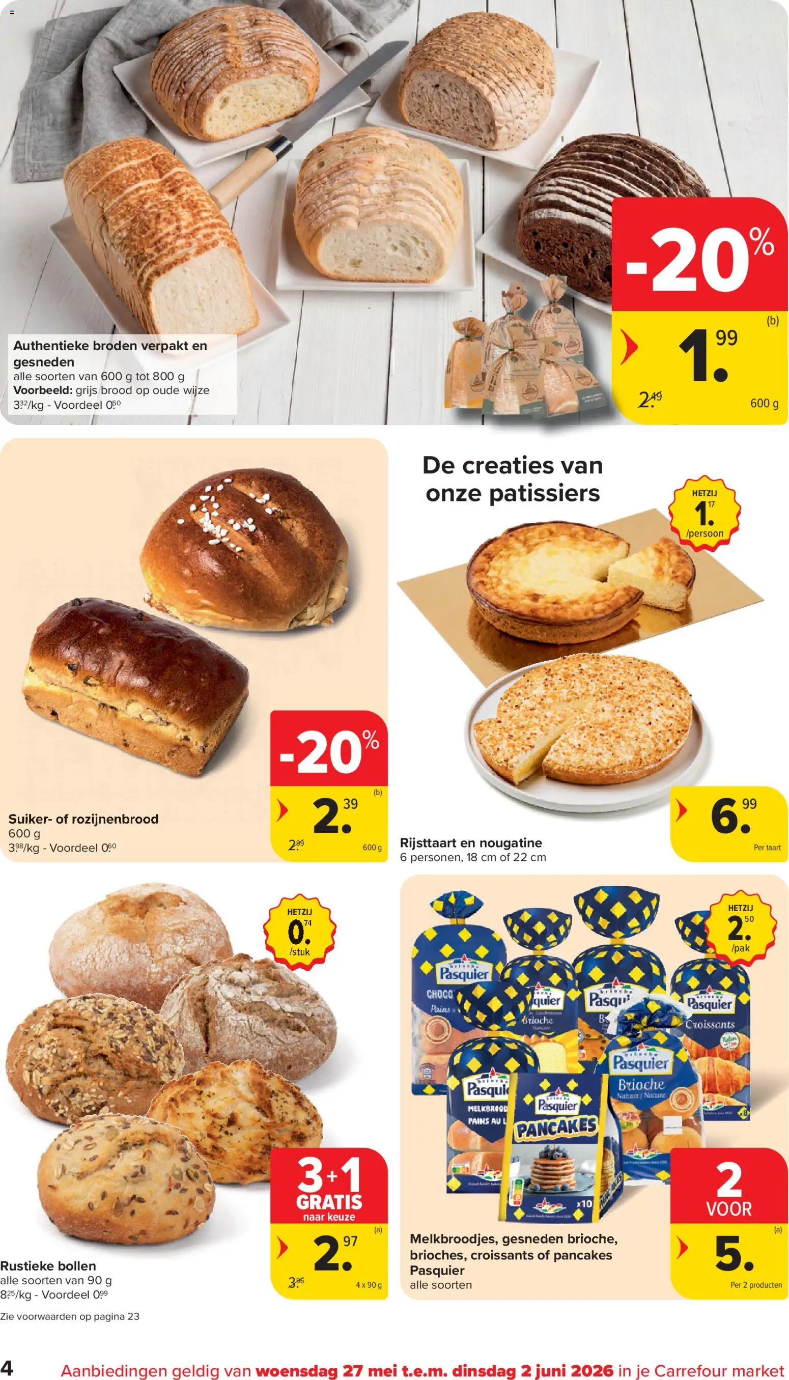 {H1} | Pagina: 4 | Producten: Taart, Brood