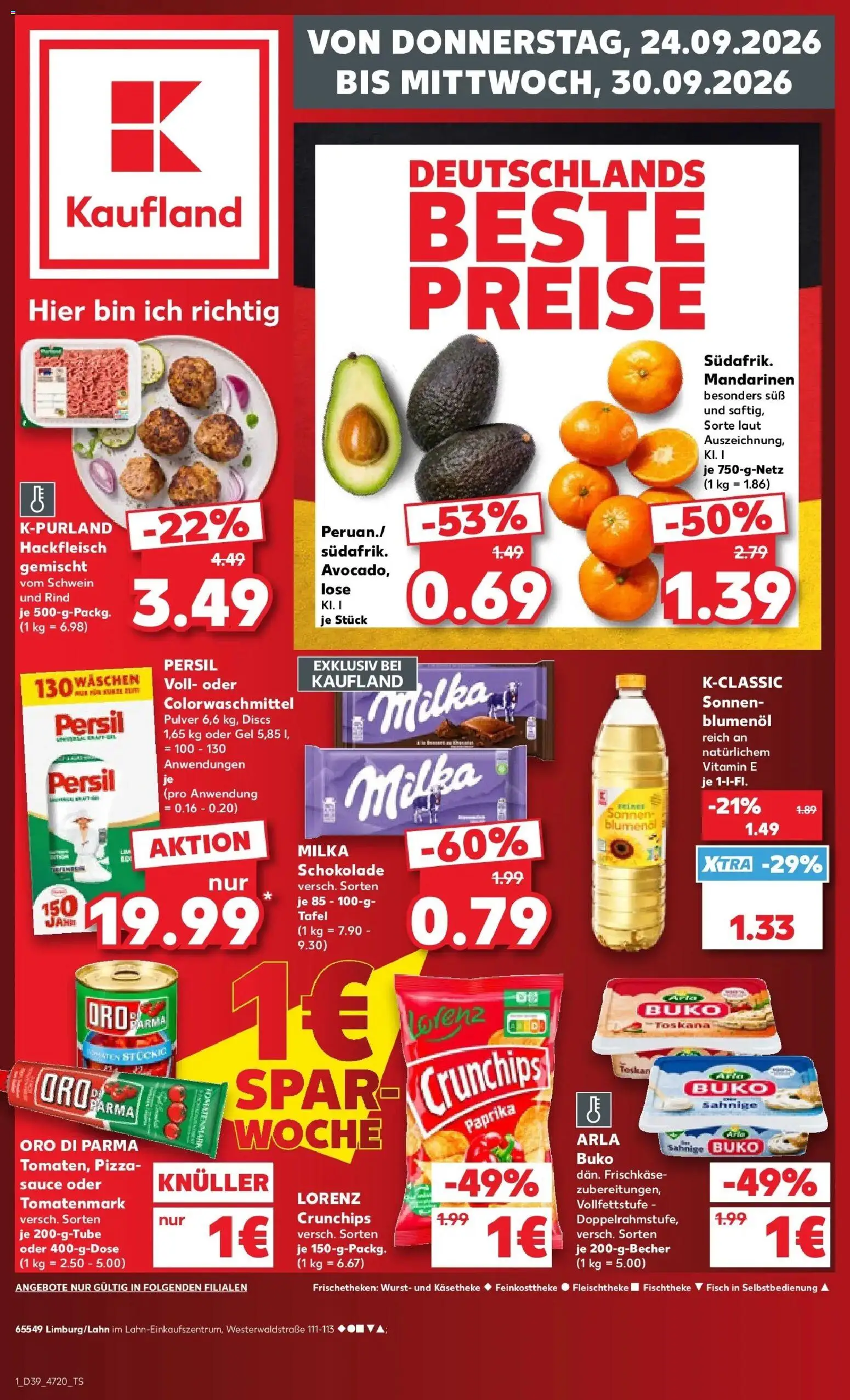 Prospekt Kaufland ab 21.09.2026 » Angebote Online zum Blättern | Seite: 13 | Produkte: Milka, Fisch, Pizza, Hackfleisch