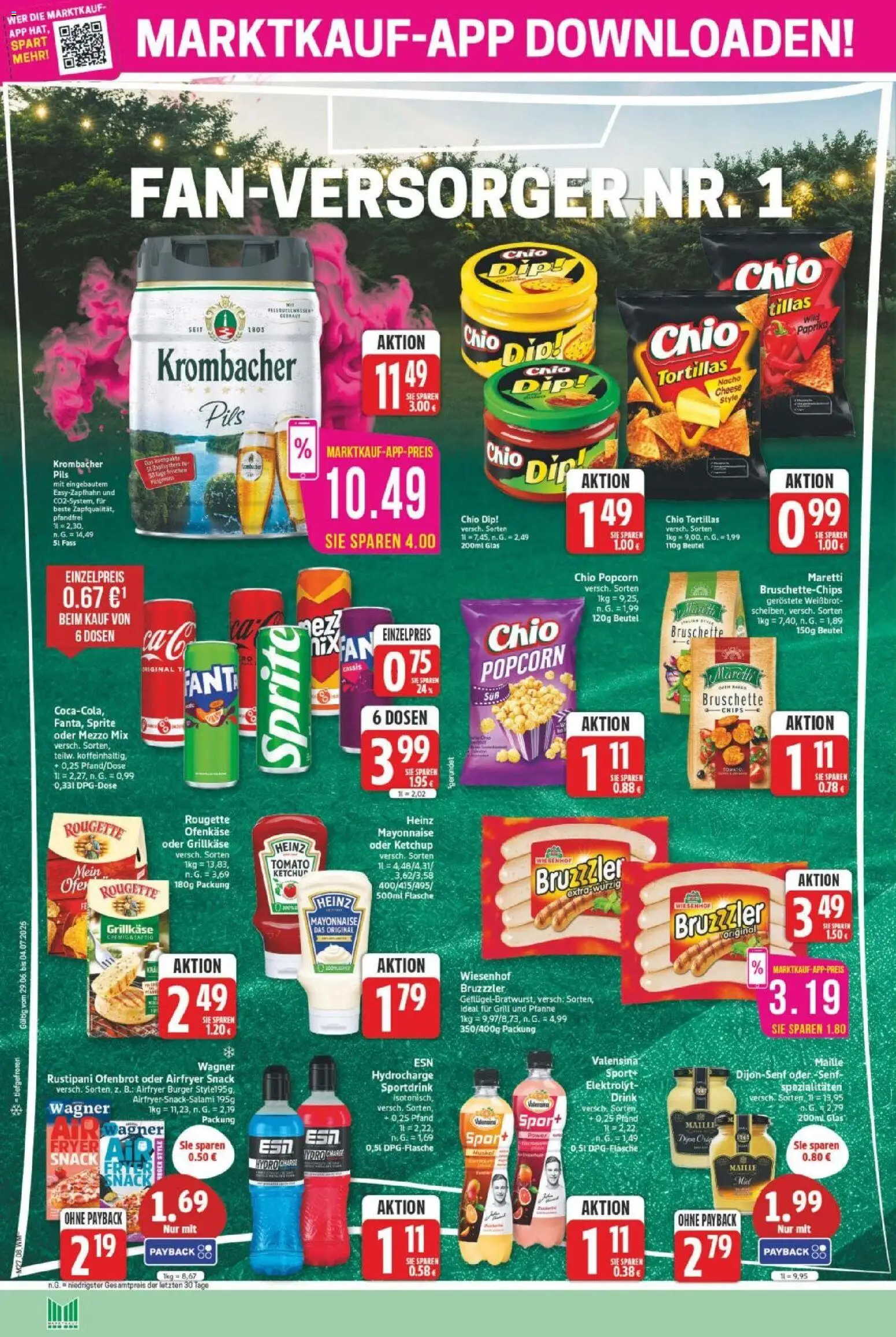 Marktkauf Prospekt – gültig ab 29.06.2026 | Seite: 8 | Produkte: Pils, Valensina, Mayonnaise, Ketchup