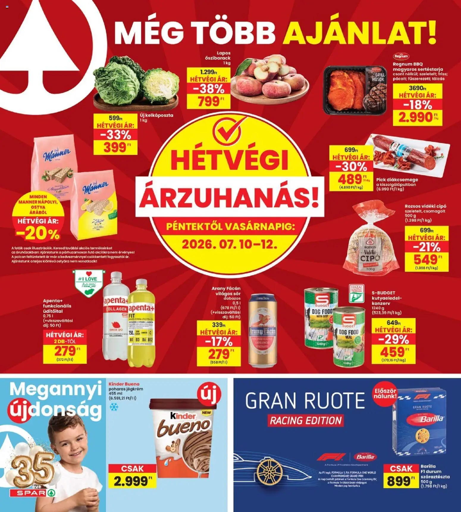 Interspar akciós ujság - amely érvényes a következő dátumtól: 2026.07.09. | Oldal: 20 | Termékek: Sertéstarja, Pick, Grill, Eper