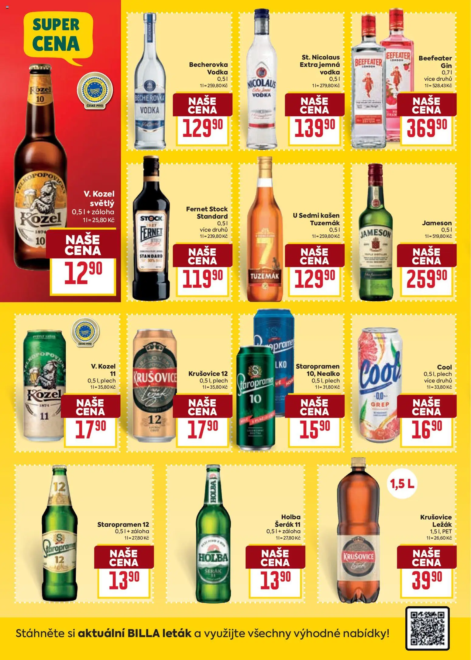 Billa Velký leták od 02.09.2026 | Strana: 28 | Produkty: Staropramen, Plech, Krušovice 12, Becherovka