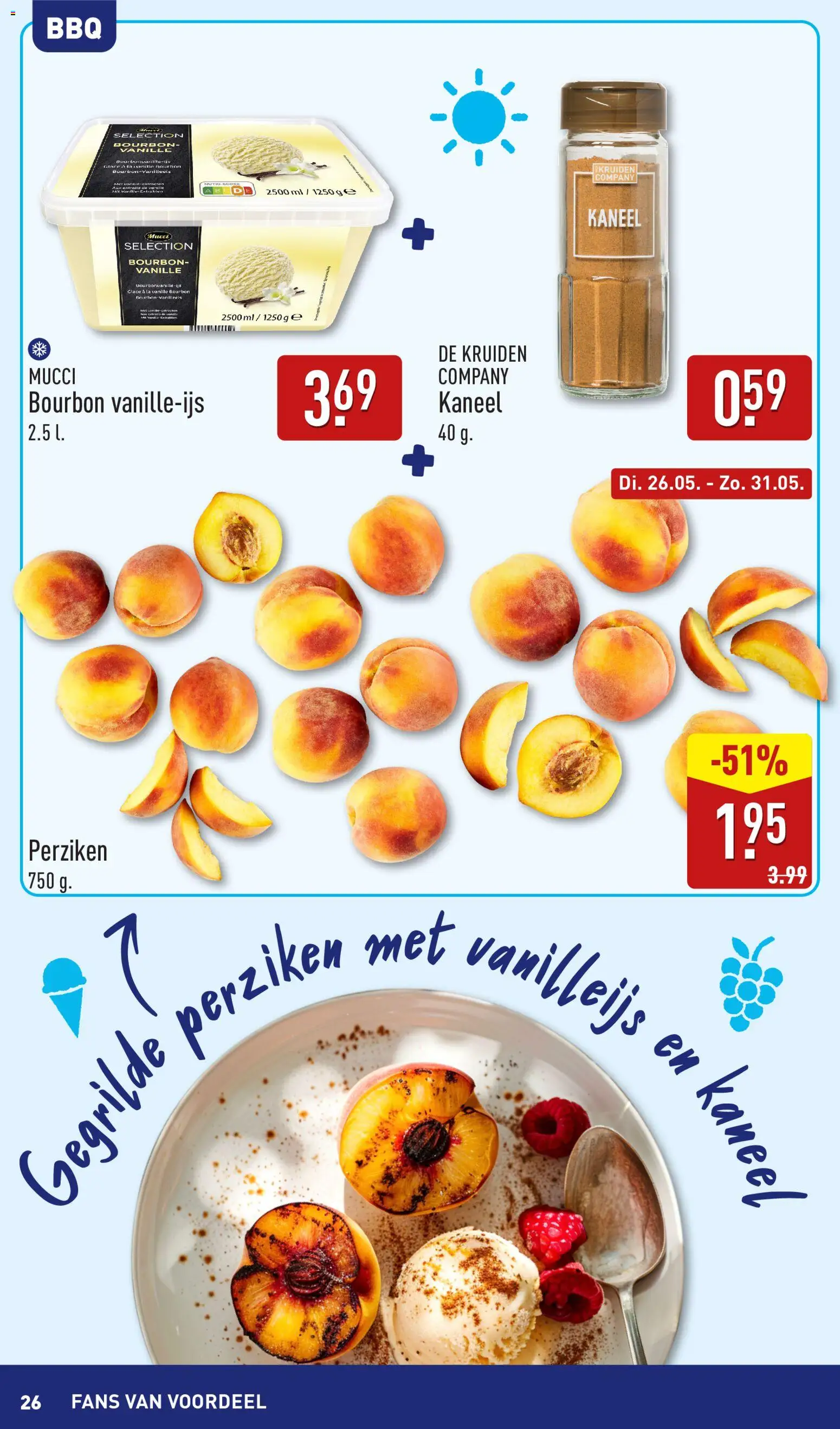 {H1} | Pagina: 26 | Producten: Bourbon, La, Kaneel, Perziken