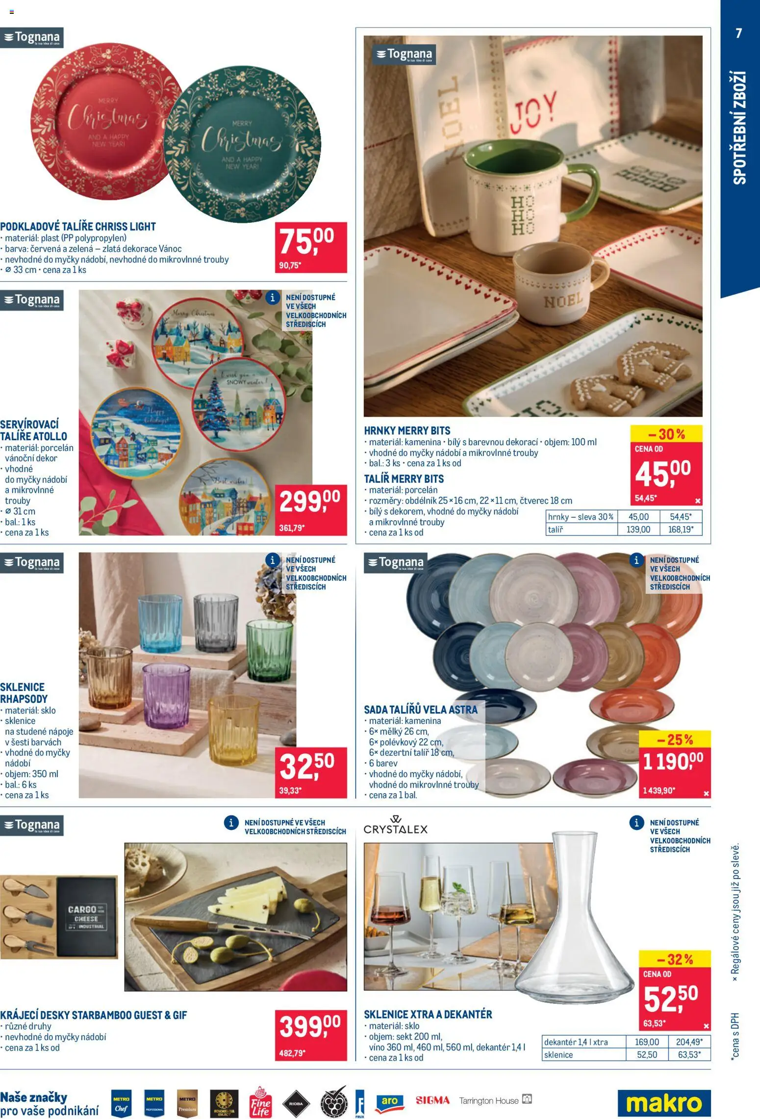 Makro leták  - Nepotravinové zboží od 21.10.2026 | Strana: 7 | Produkty: Sekt, Talíř, Desky, Sada talířů