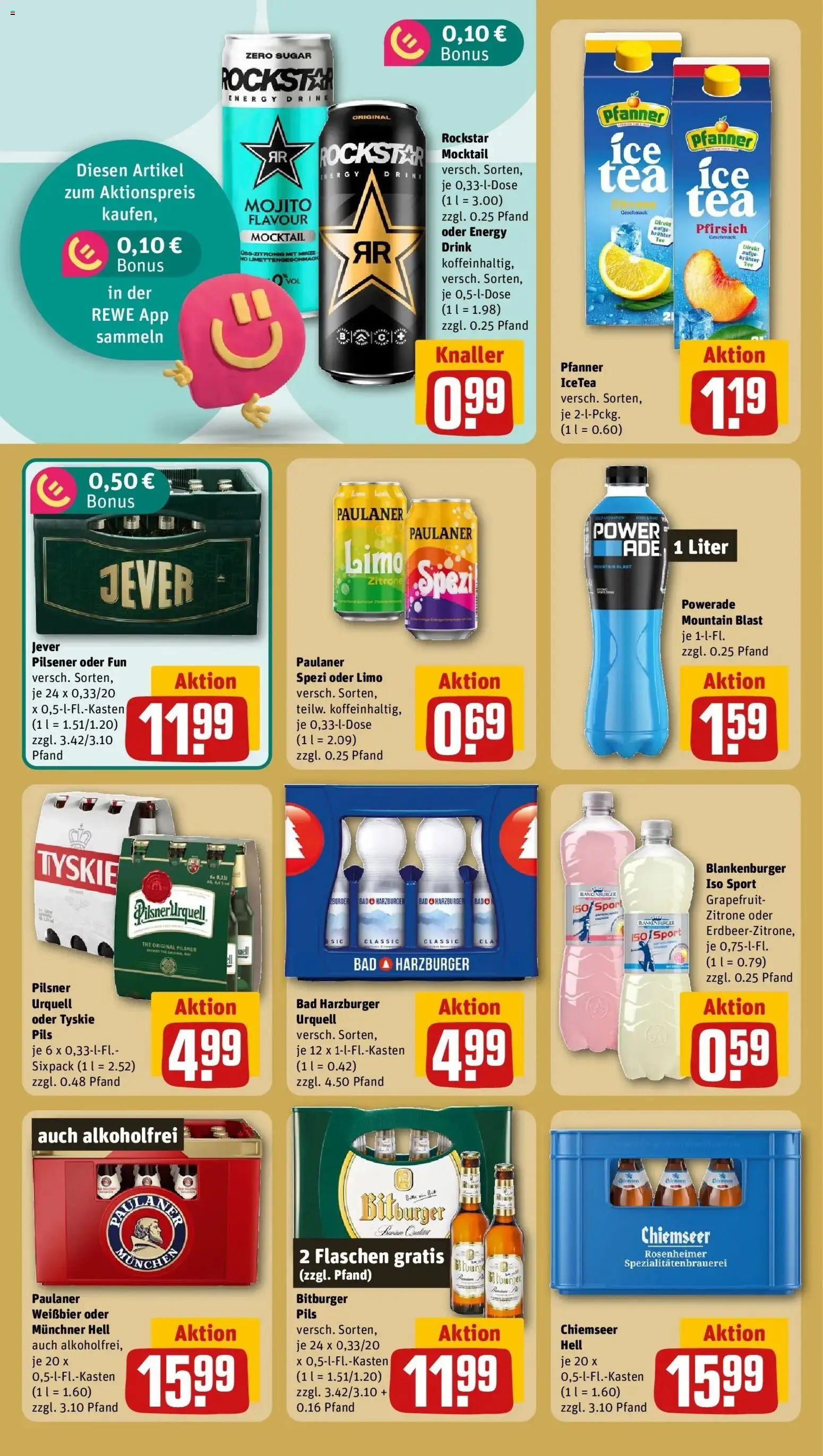 Rewe Prospekt Harsum – gültig ab 05.07.2026 | Seite: 22 | Produkte: Tyskie, Zitrone, Powerade, Pfirsich