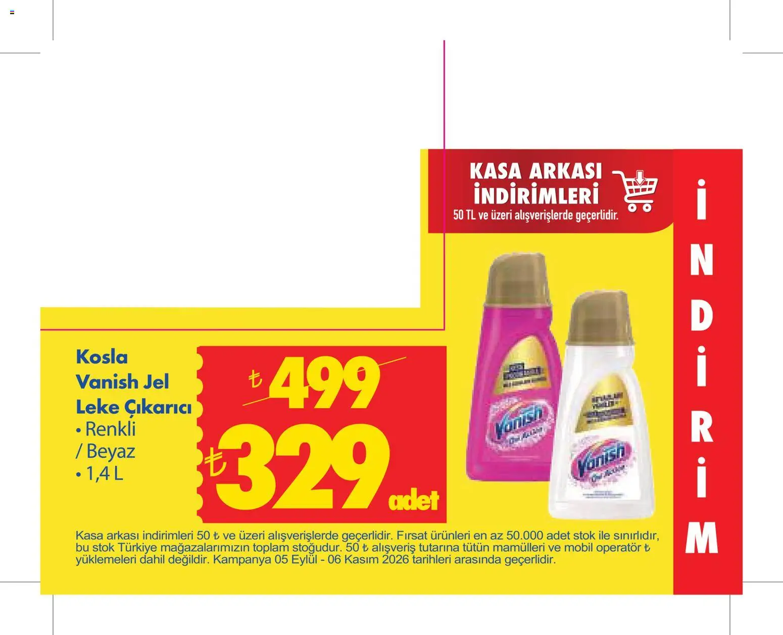 Şok Market Katalog - 02 Eylül 2026 tarihinden itibaren geçerlidir | Sayfa: 8 | Ürünler: Leke çıkarıcı, Kasa
