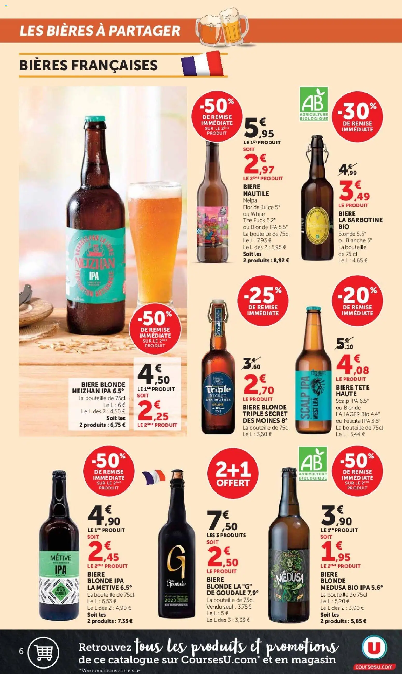 {H1} | Page: 6 | Produits: Goudale, Bière blonde, Bière, Thé