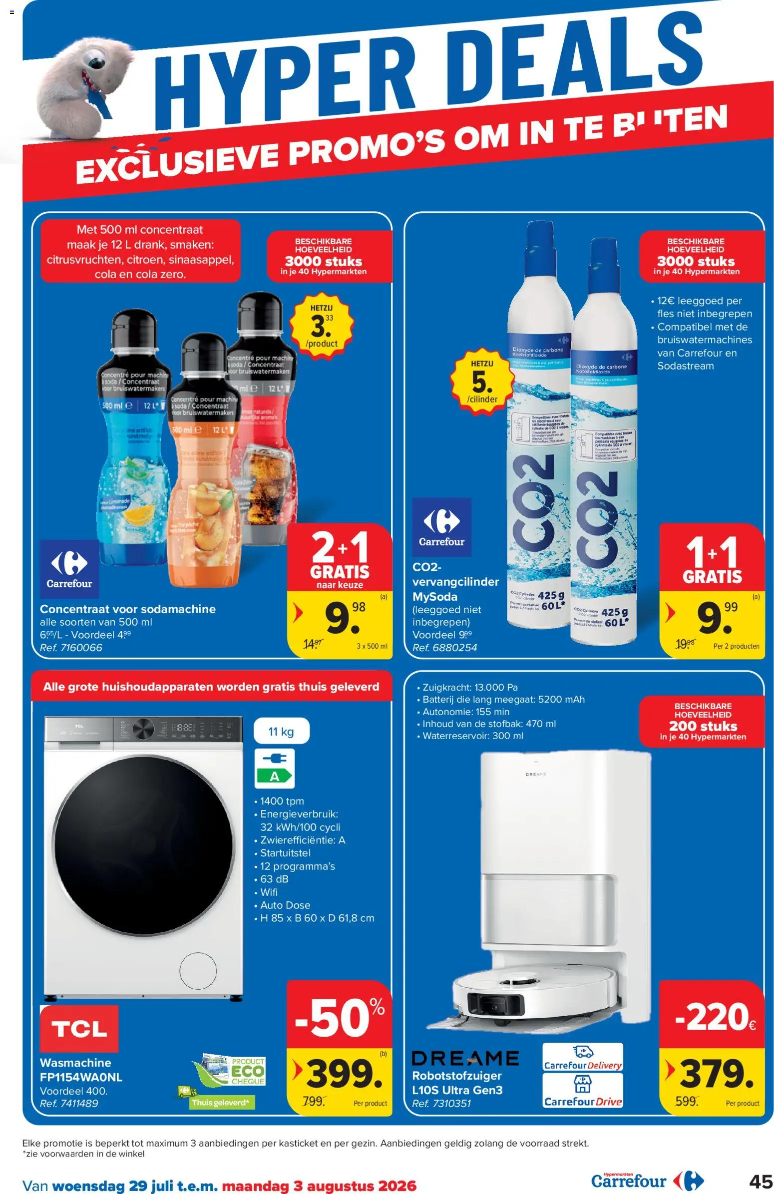 {H1} | Pagina: 45 | Producten: Fles, Wasmachine, Robot, Batterij