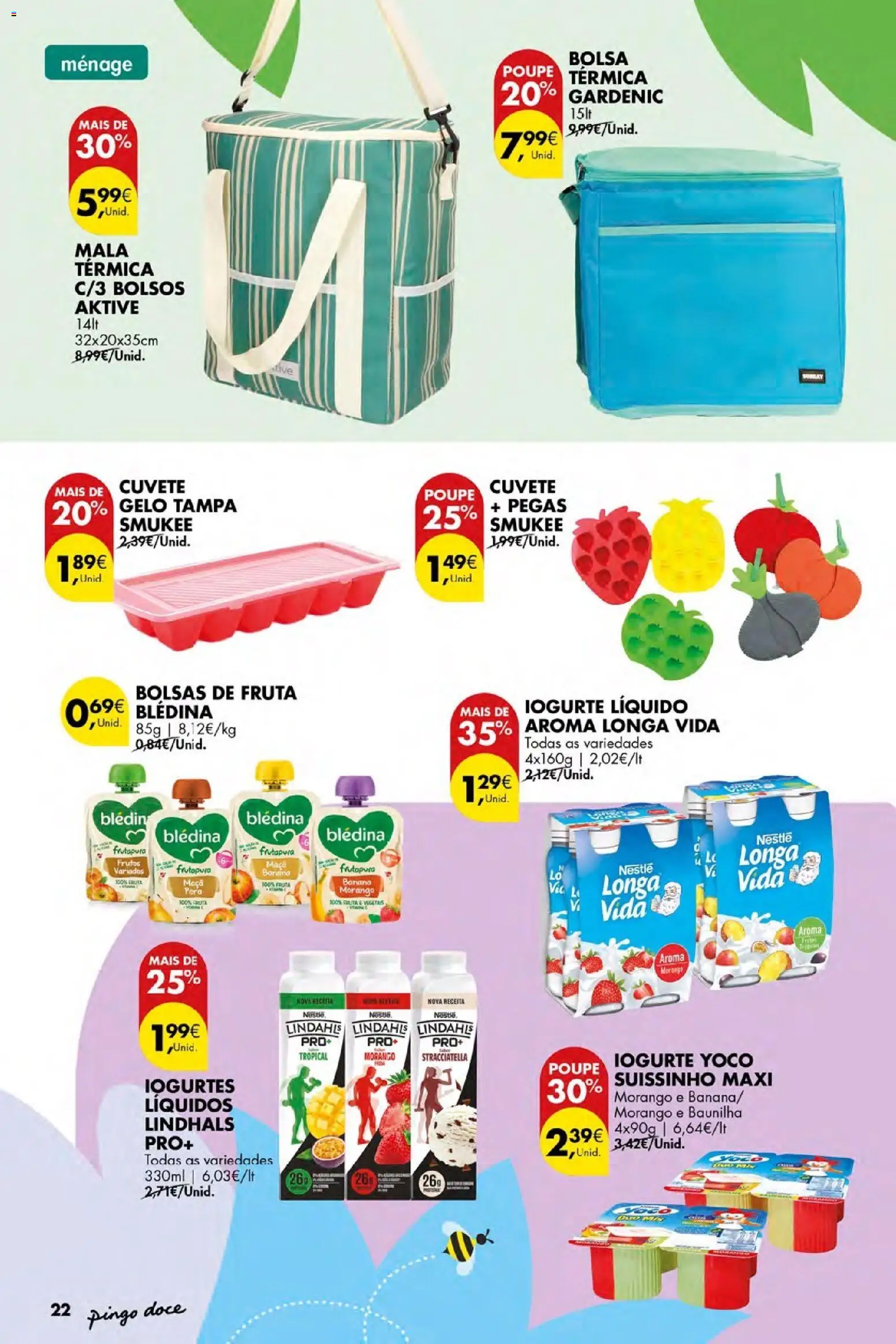 Pingo Doce Bazar Ar Livre Açores │ válido de 04.06.2026 | Página: 22 | Produtos: Bolsa, Nestlé, Maça, Iogurte liquido