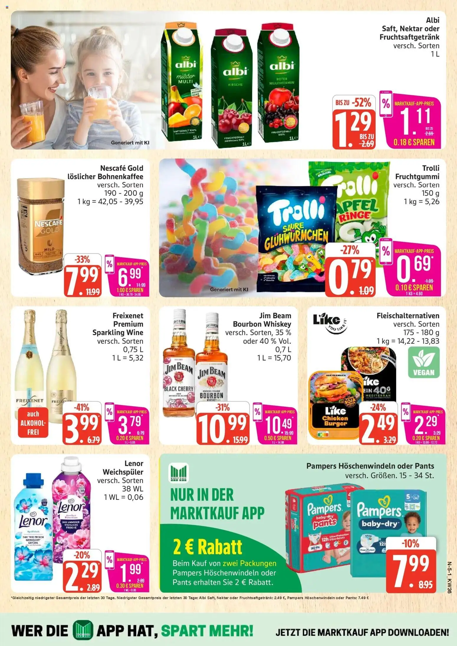 Marktkauf Prospekt Buxtehude (ab 31.08.2026) » Angebote online | Seite: 5 | Produkte: Jim beam, Burger, Alkohol, Whiskey