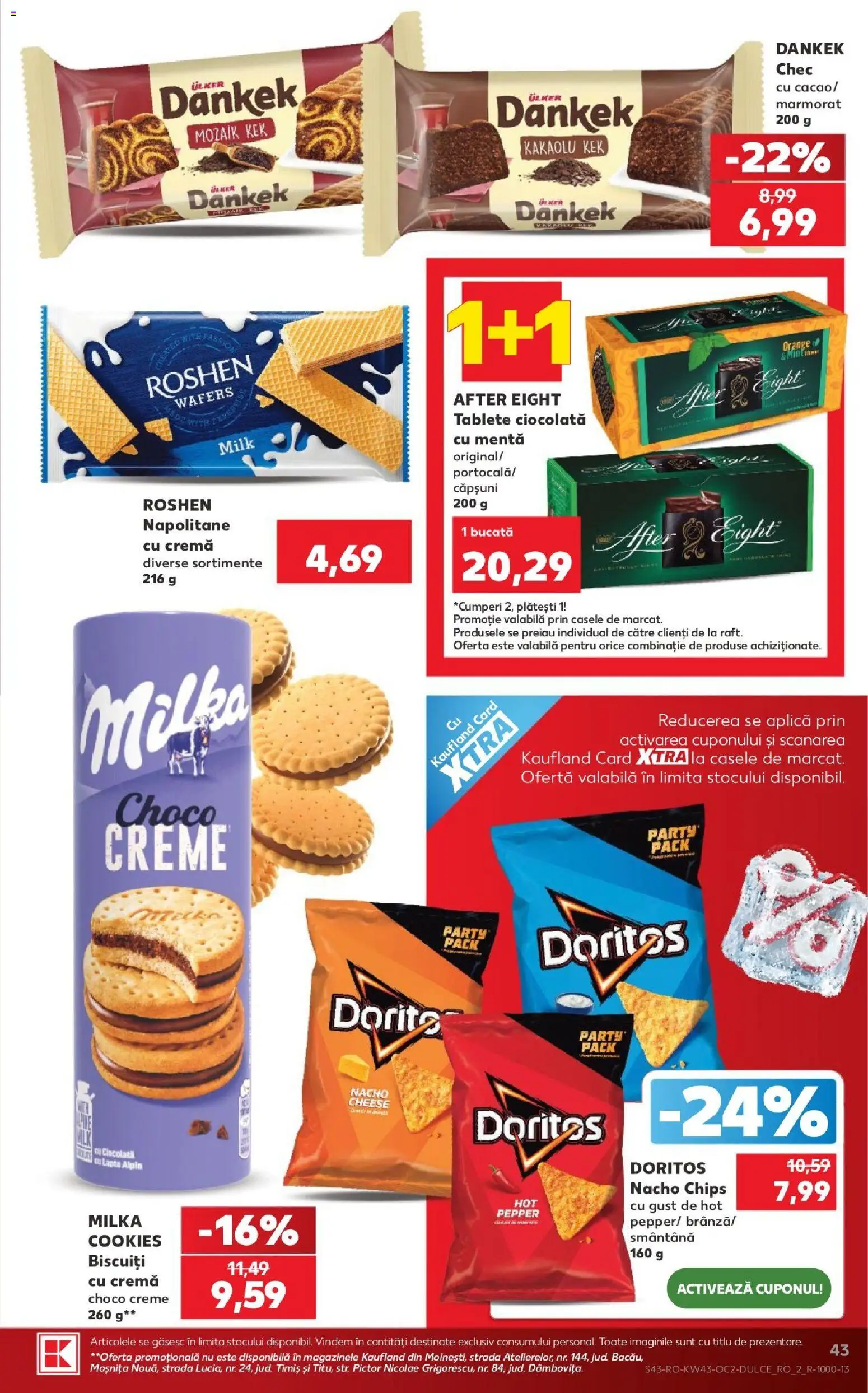 Noul catalog Kaufland – valabil de la 21.10.2026 | Pagină: 43 | Produse: Aplică, Cremă, Ciocolată, Doritos