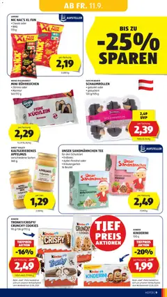 UNSER SANDMÄNNCHEN TEE, für den Schulstart • Erdbeer, • Apfel-Fenchel oder • Kräutergarten 16 Beutel ab 11.09.2026 gültig | Seite: 17